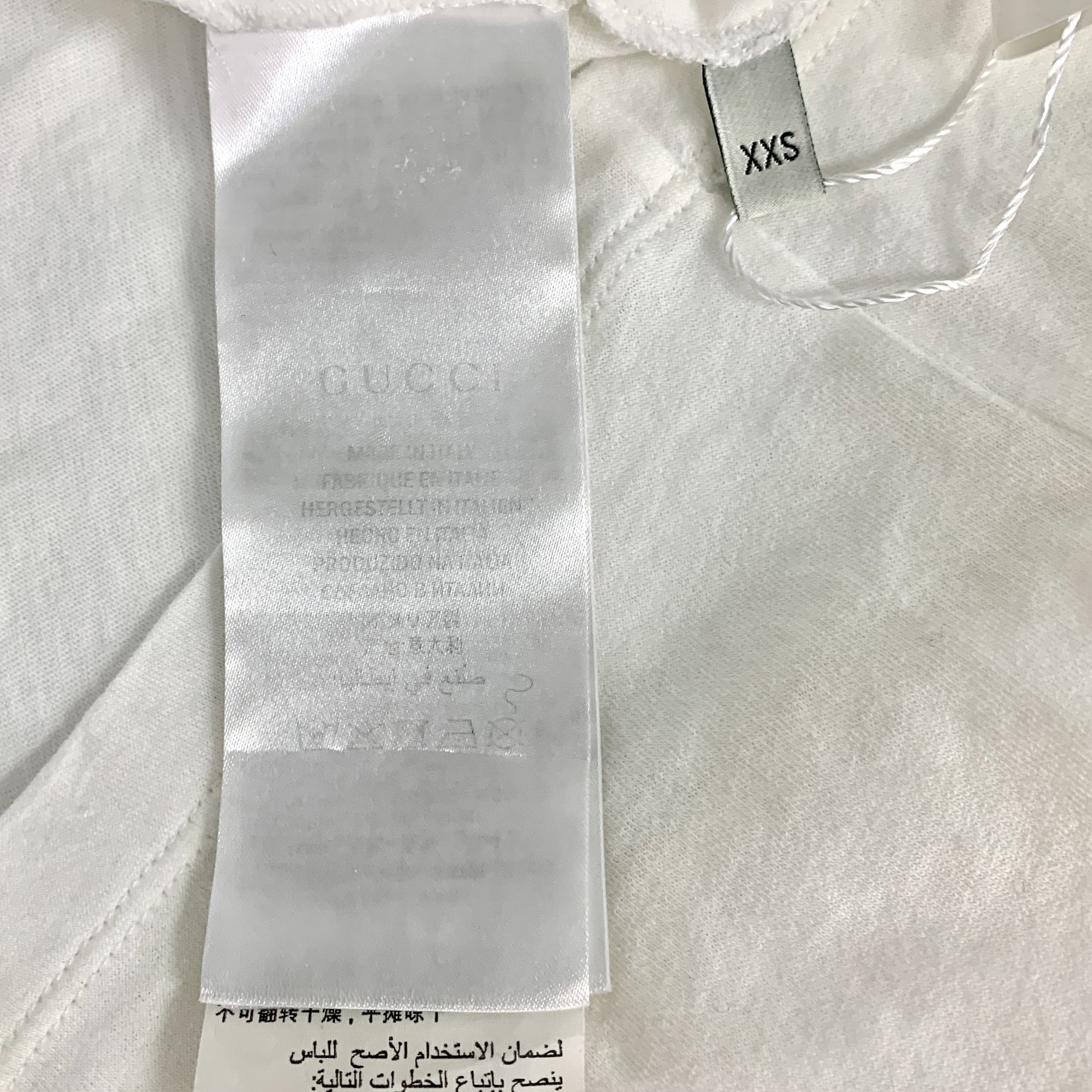 Gucci Gucci White Logo Printed Cotton Round-Neck Short-Sleeved T-S Size XXS / US 00 / IT 34 - 4 Thumbnail