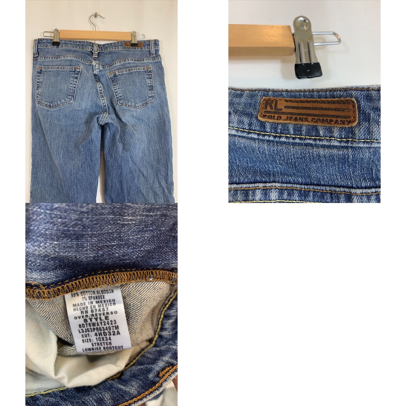 Polo Ralph Lauren VINTAGE Polo Ralph Lauren Jeans Company Womens Jeans Bootcut Stretch 10 Blue 100% Cotton Mid Rise 33in Inseam Womens Jeans Size 32" / US 10 / IT 46 - 8 Thumbnail