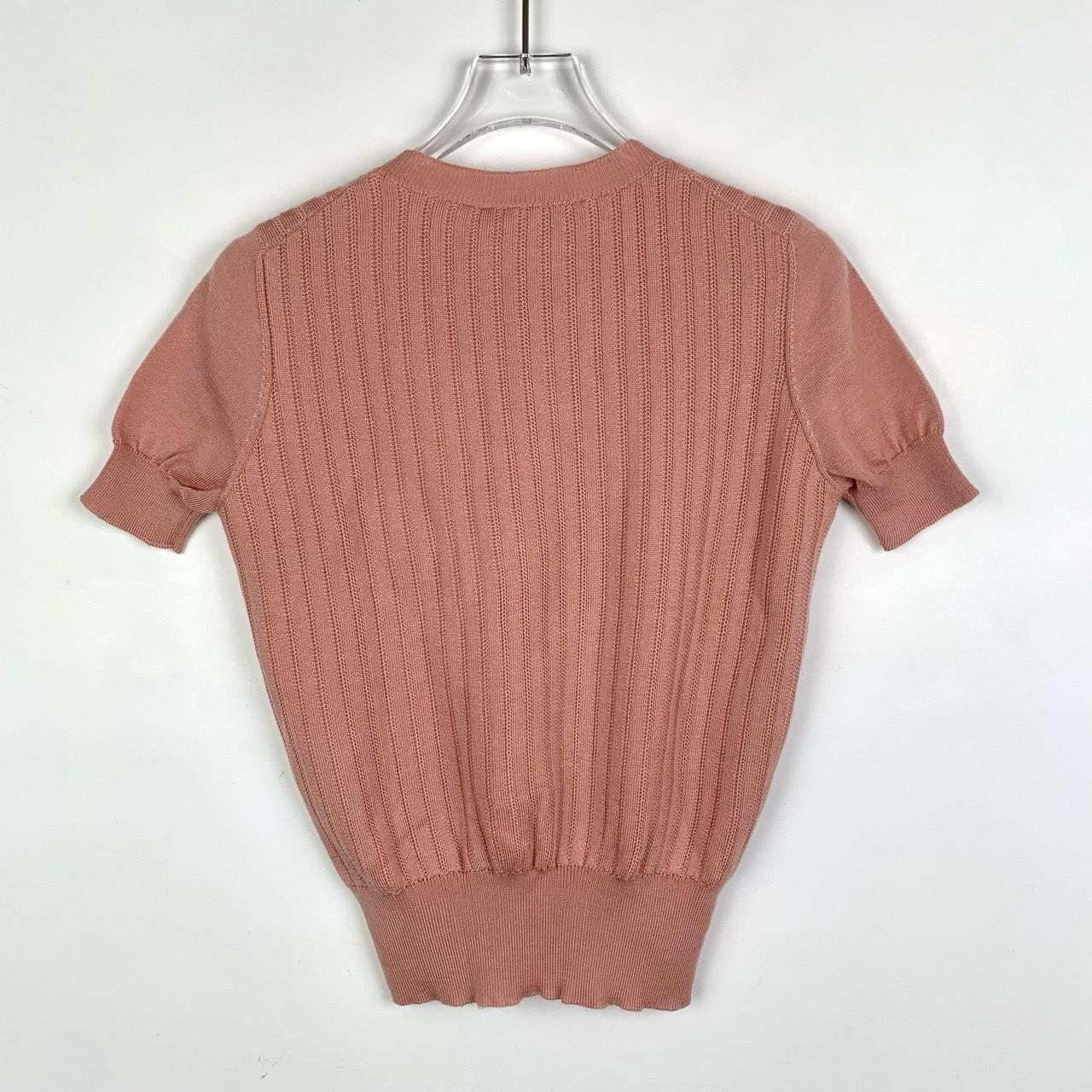 Dior Christian Dior Logo Letter Patch Round Neck T-Shirt (Pink) Size ONE SIZE - 7 Thumbnail