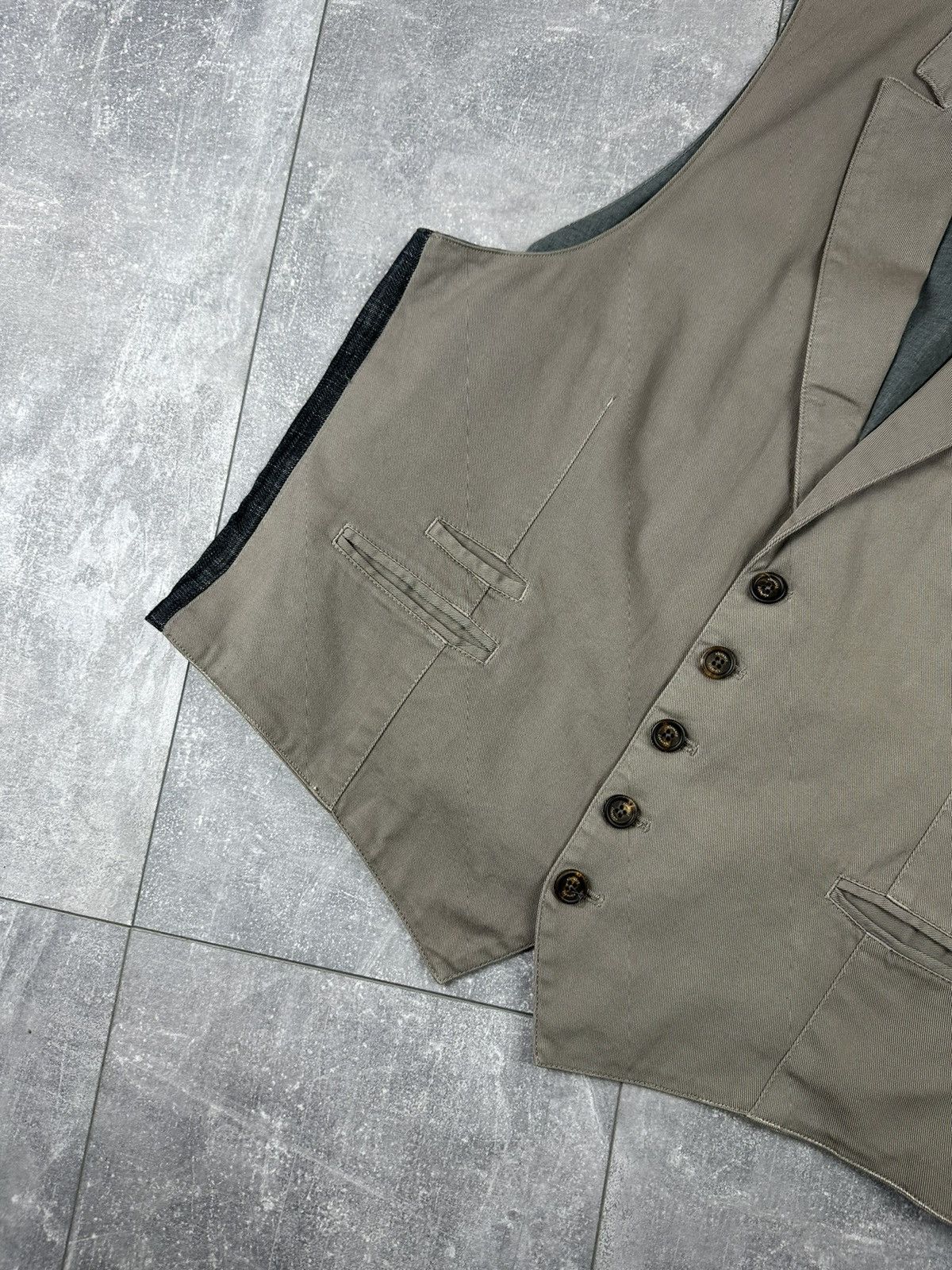 Eleventy Eleventy Mens Luxury Taupe Stretch Trim Vest Size US XXL / EU 58 / 5 - 6 Thumbnail