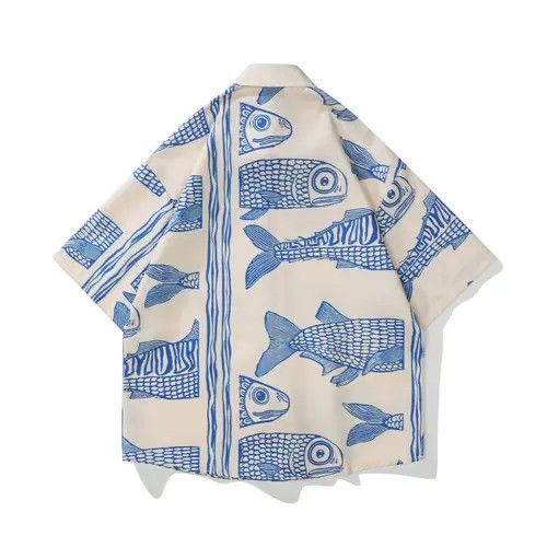 Other Vintage Harajuku Style Hawaiian Fish Printed Shirt Size US XL / EU 56 / 4 - 3 Thumbnail