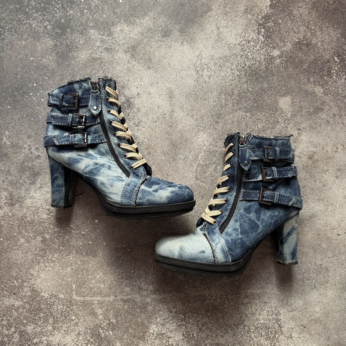 If Six Was Nine Gothicana by EMP Y2K Grunge Buckle Details Heels Boots Size US 9 / IT 39 - 1 Thumbnail