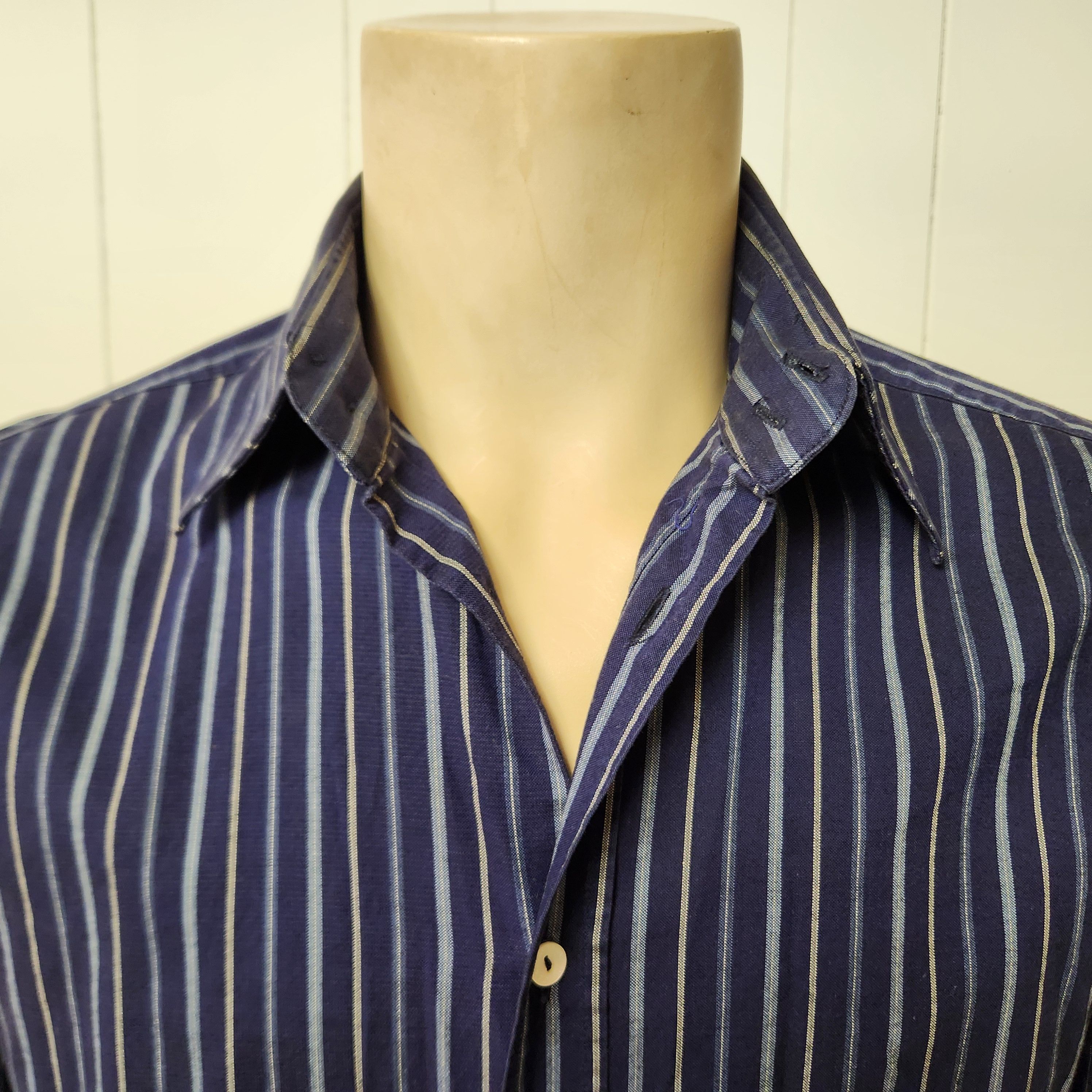 Dolce & Gabbana Dolce & Gabbana shirt L men's dark blue stripe Size US L / EU 52-54 / 3 - 4 Thumbnail