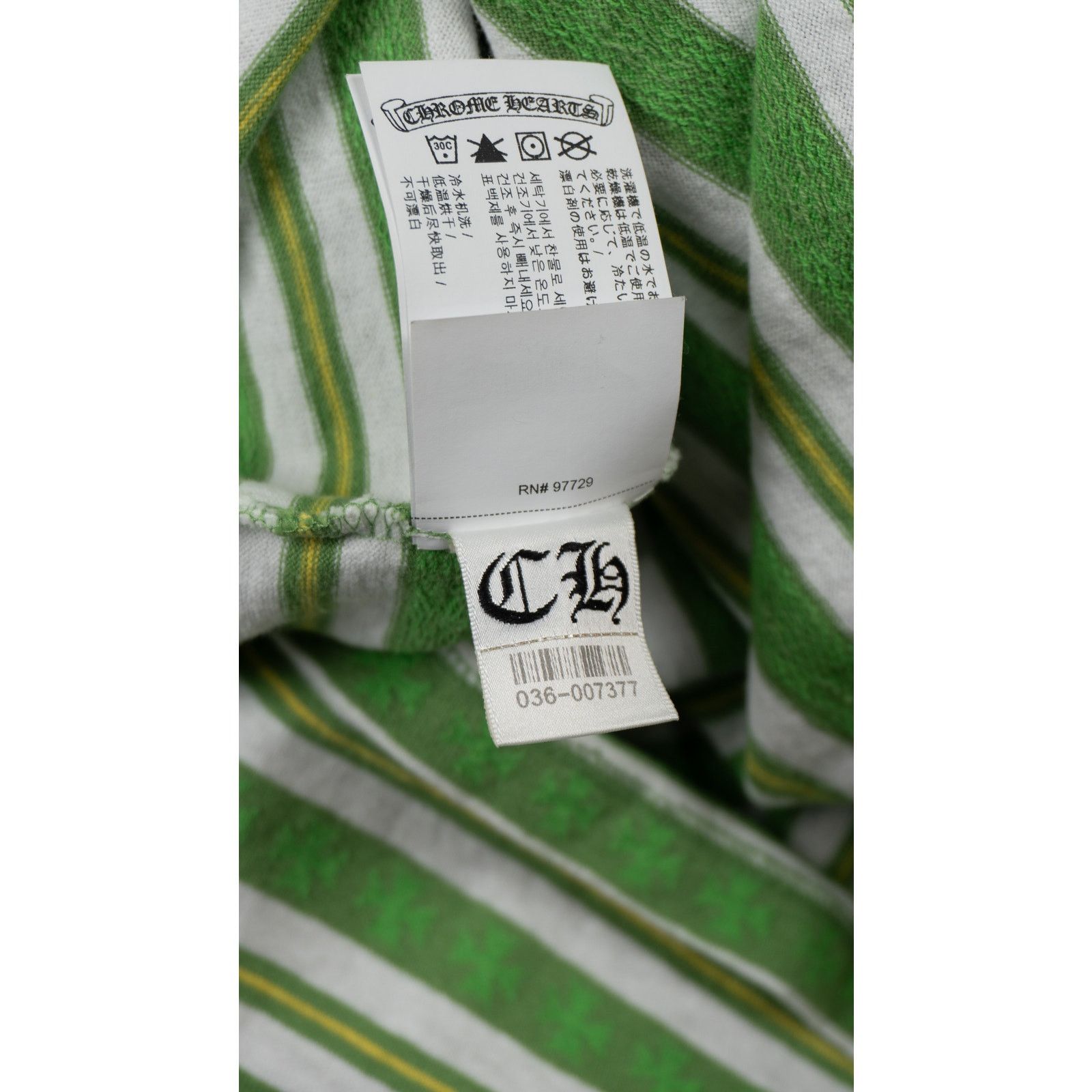 Chrome Hearts Green Cross Script Silver Button Long Sleeve Polo Size US L / EU 52-54 / 3 - 7 Thumbnail