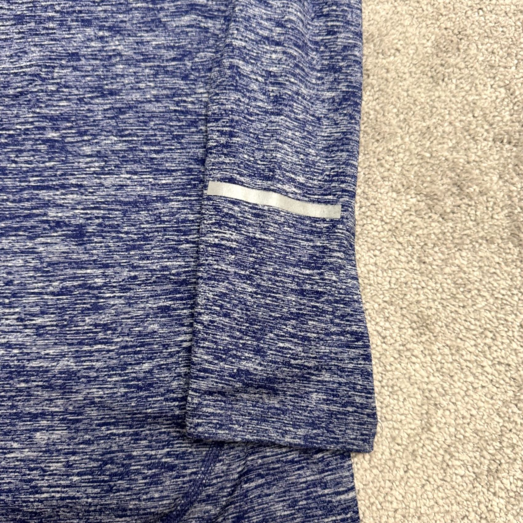 Nike Nike Dri-Fit 1/4 Zip Pullover Jacket Mens XL Heathered Blue Reflective Thumbholes Size US XL / EU 56 / 4 - 6 Thumbnail