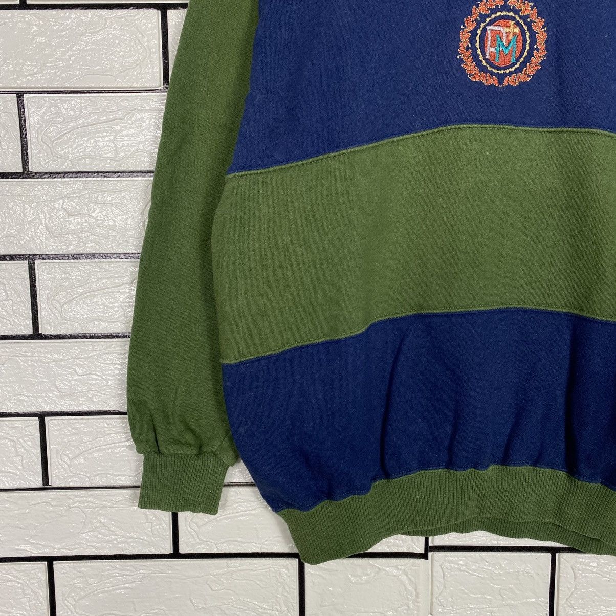 Japanese Brand 📌Vintage Sweatshirt Ferra Rosa Striped Issey Miyake Size US M / EU 48-50 / 2 - 5 Thumbnail