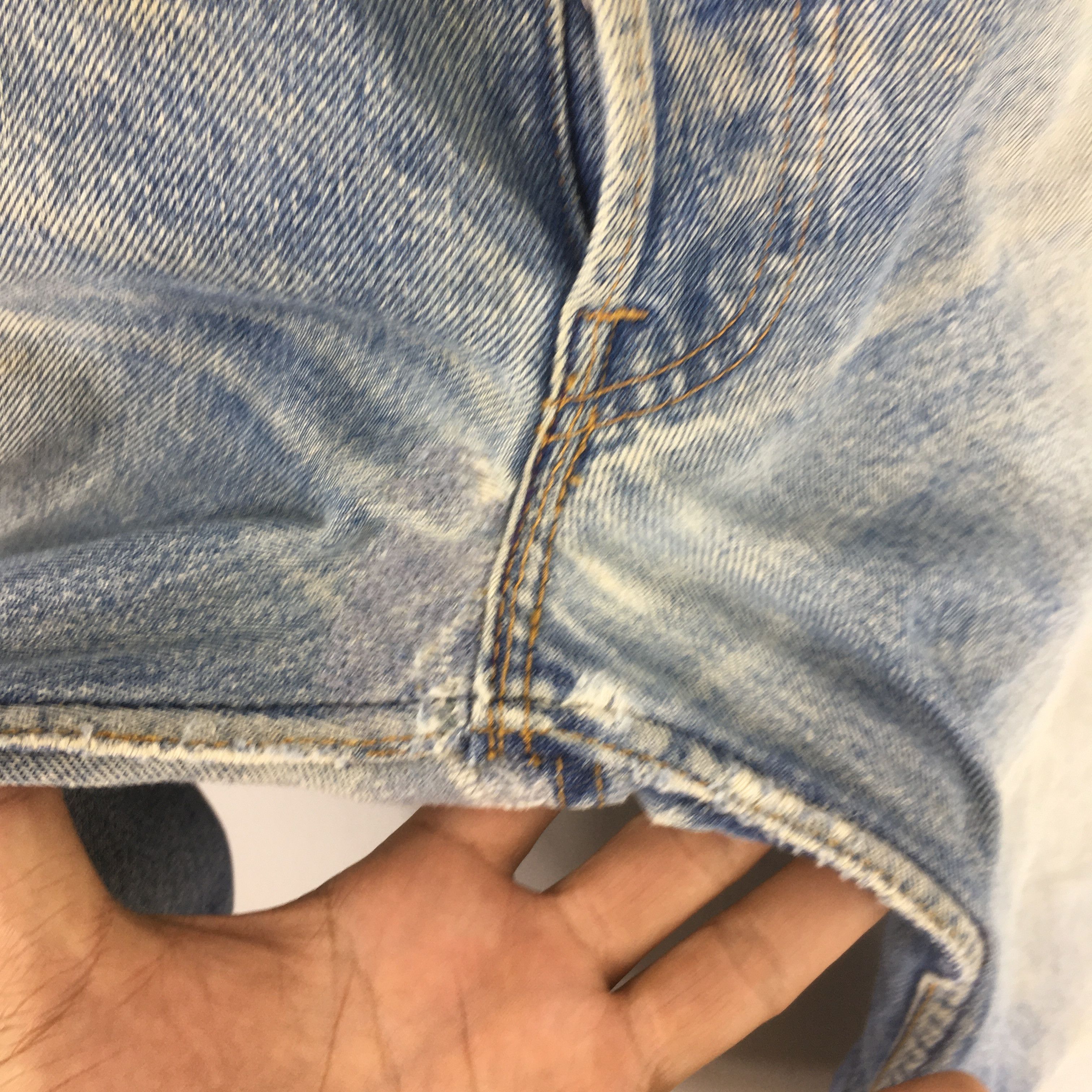Size 34x29 Vintage 90s Levi's 501 Faded Blue Jeans