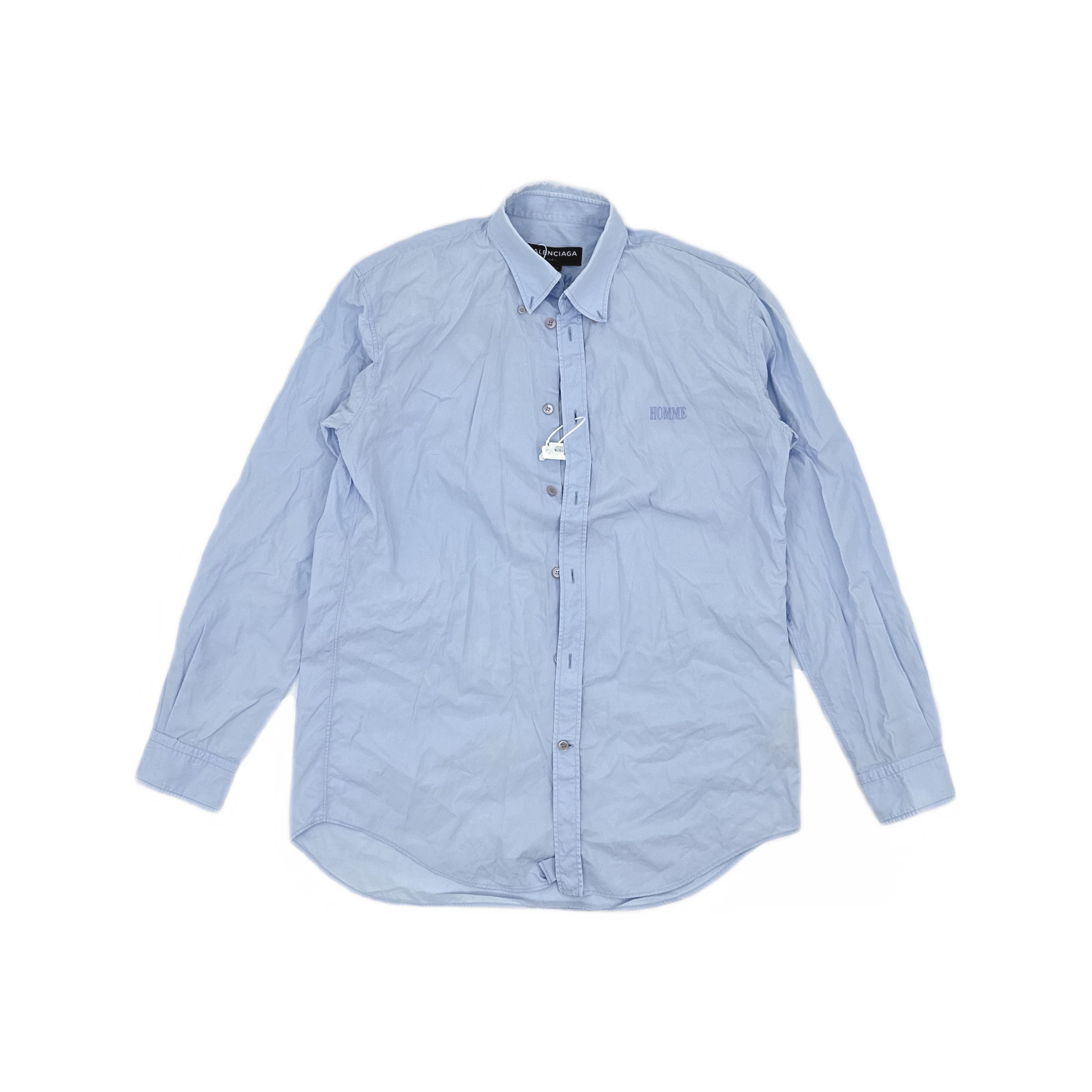 Balenciaga Balenciaga Homme Embroidered Button Up Shirt Size S Size US S / EU 44-46 / 1 - 1 Thumbnail