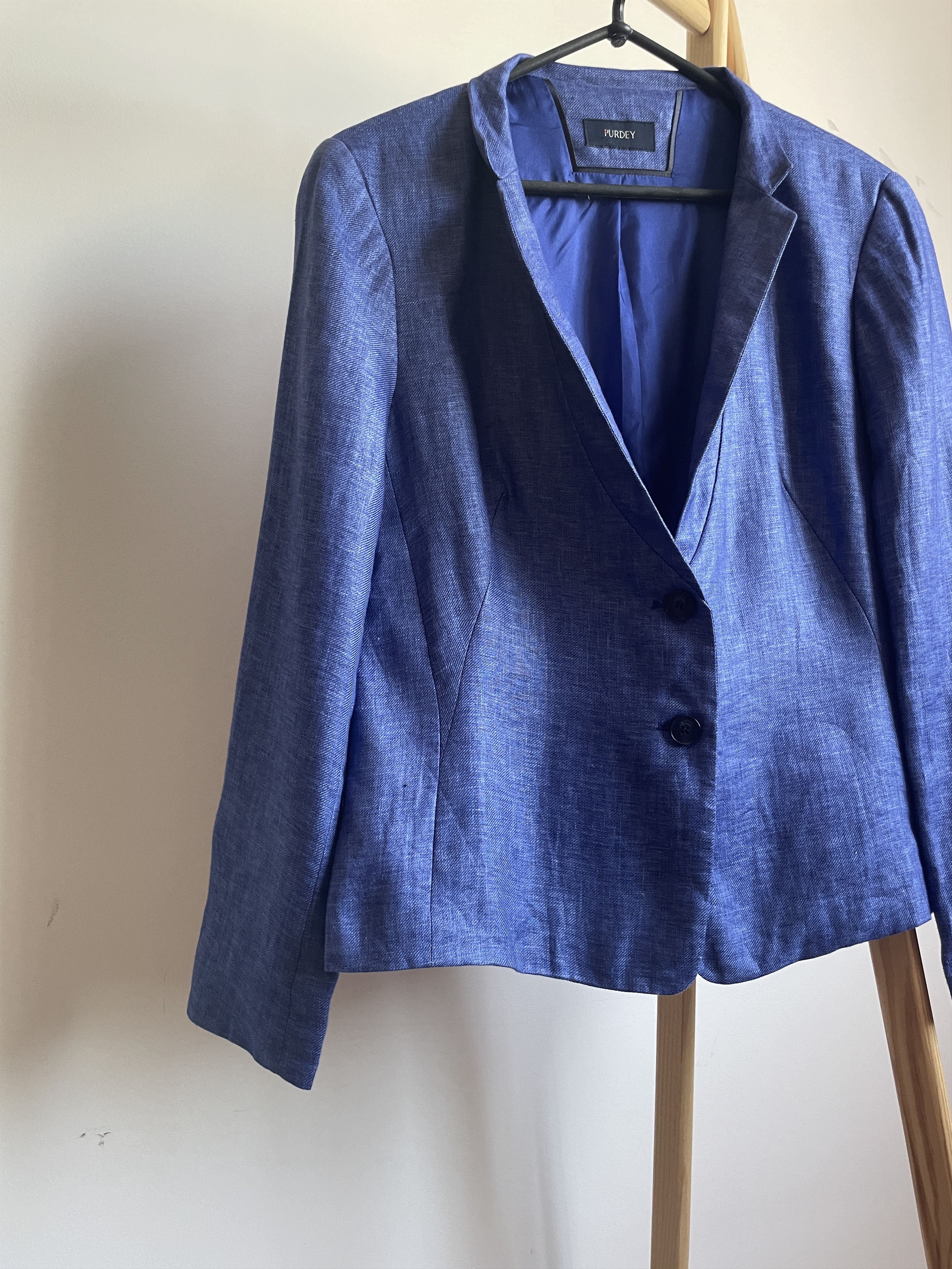 Purdey Purdey Womens Linen Blazer Size 42 Size M / US 6-8 / IT 42-44 - 4 Thumbnail