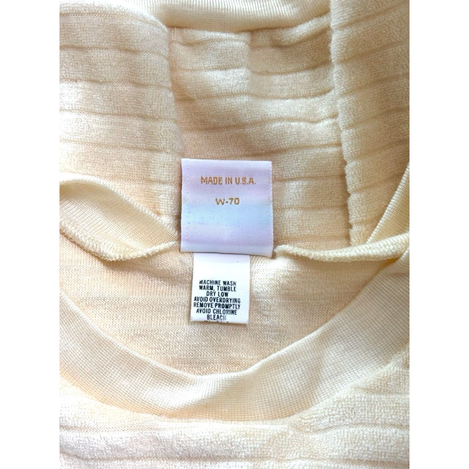 Wrangler VINTAGE Wrangler Velour Ribbed Long Sleeve Shirt Juniors L Ivory 80s USA Made Size L / US 10 / IT 46 - 6 Thumbnail