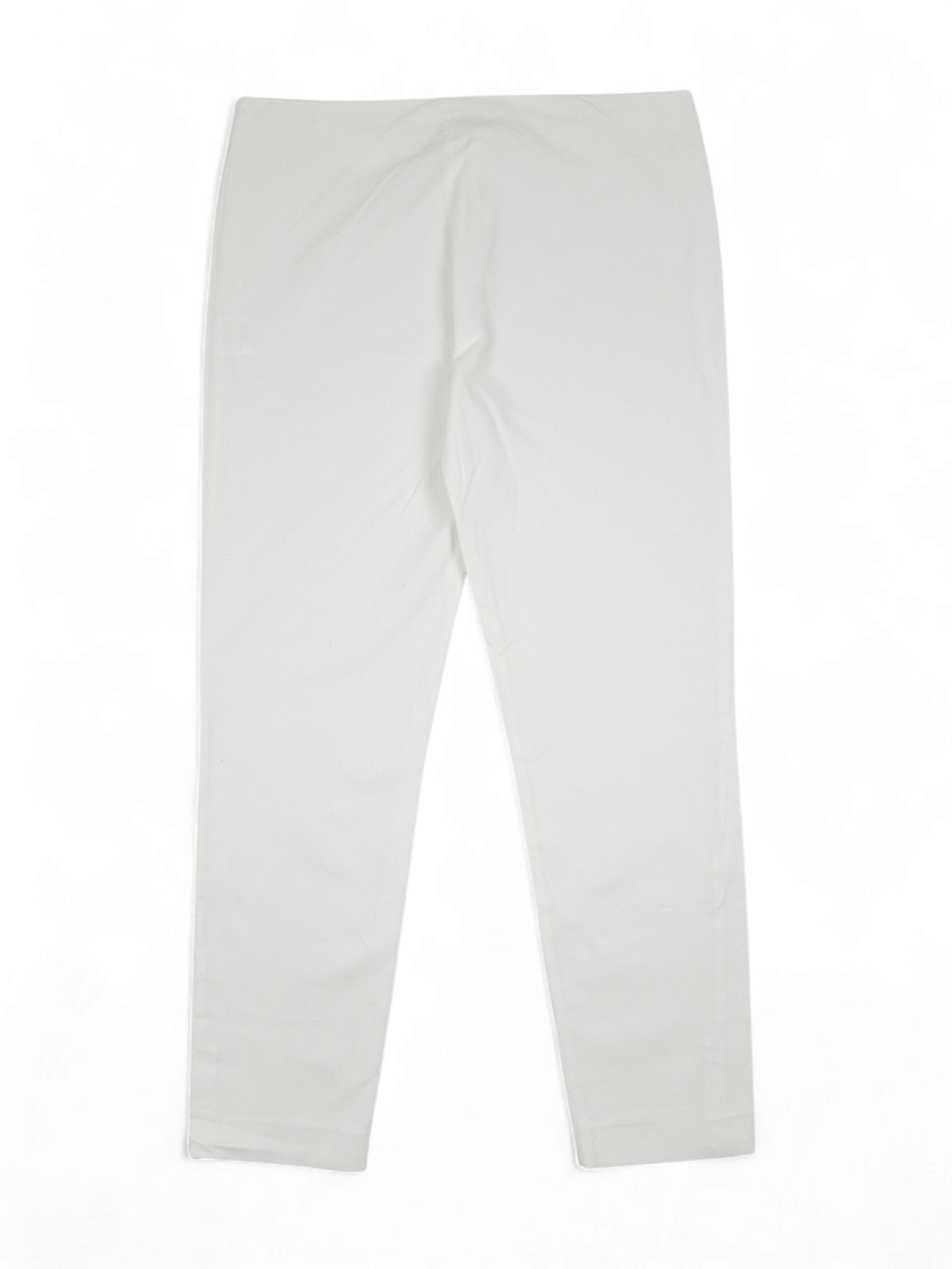 Iceberg 💎 Iceberg Classic Straight White Casual Trousers Pants M Size 33" - 2 Thumbnail