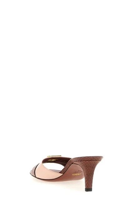 FENDI Ffold $1050 Brown Leather Sandals New & Authentic