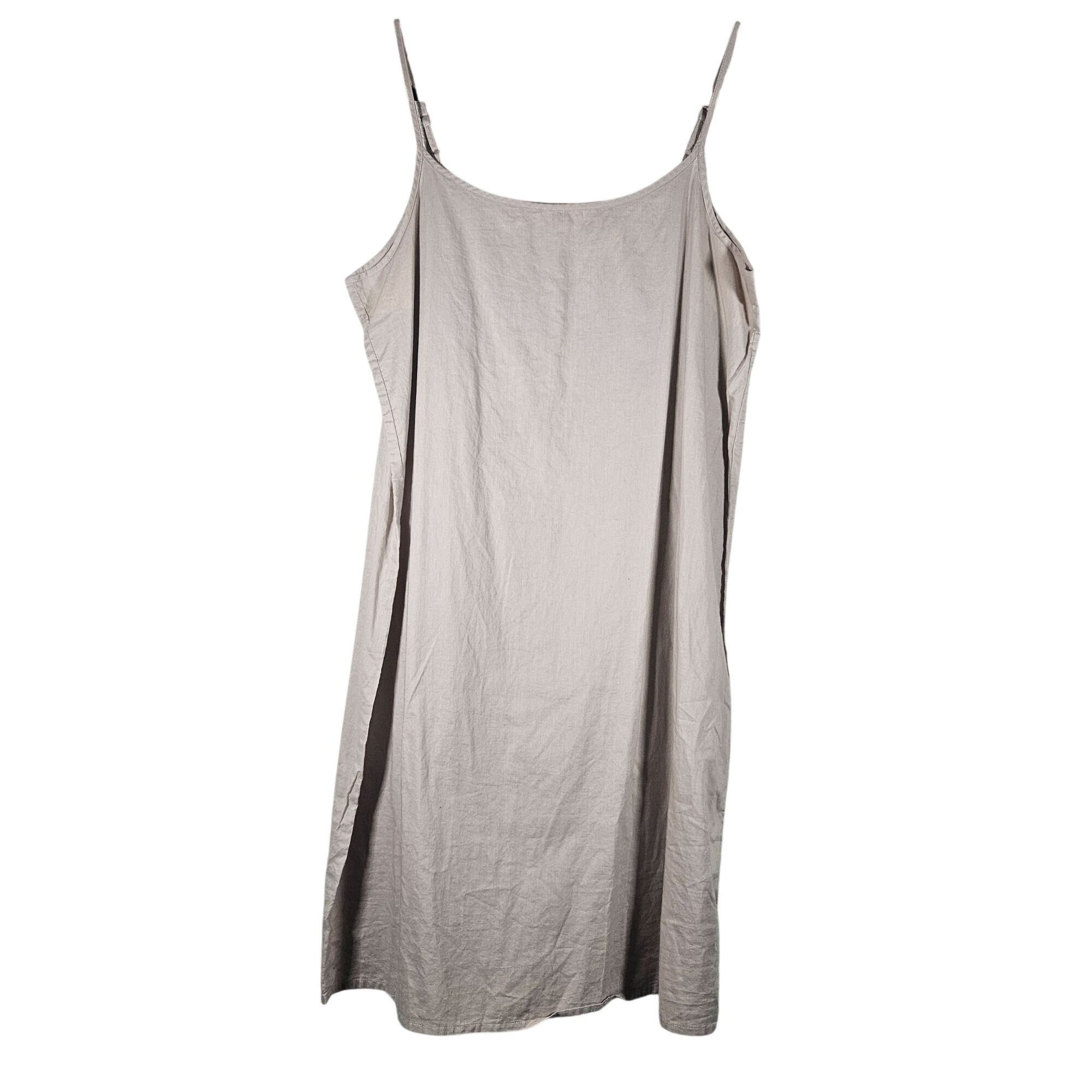 Other Neutral Virgin Wool Linen S Slip Dress Minimalist Quiet Luxu Size S / US 4 / IT 40 - 2 Thumbnail