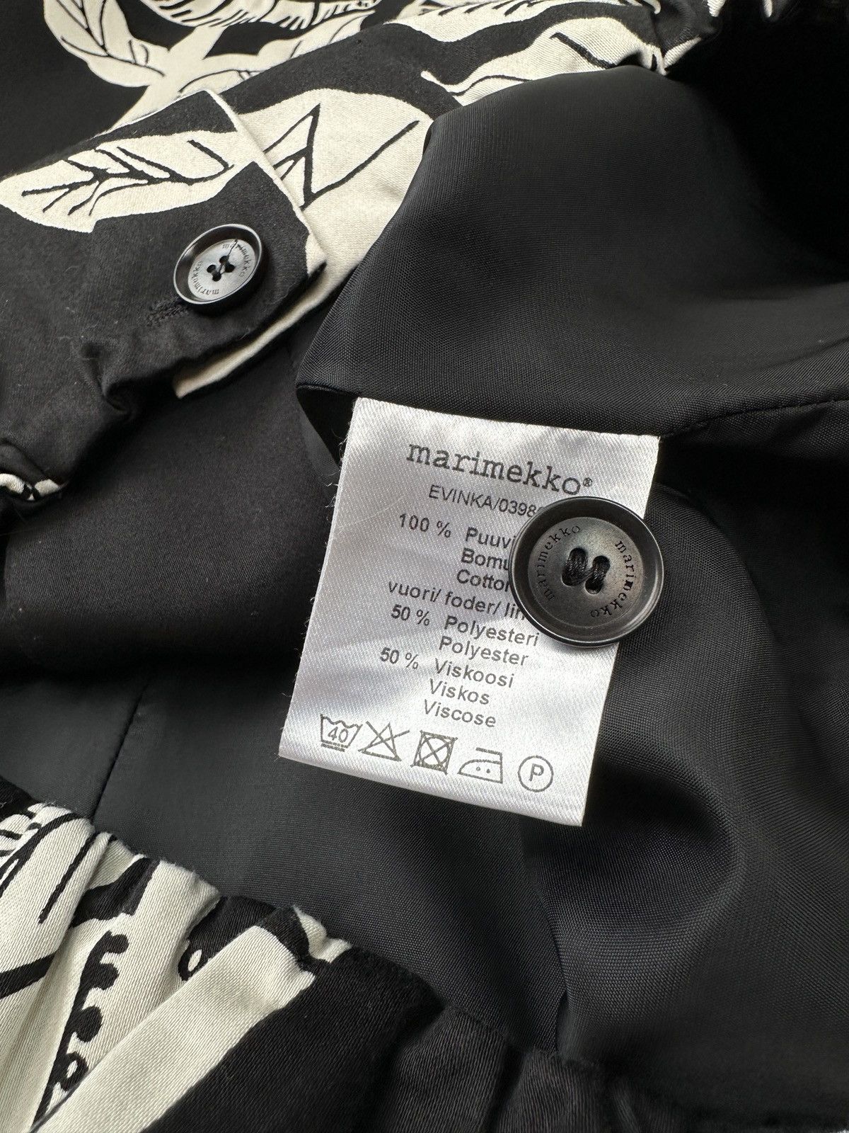 Marimekko MARIMEKKO Evinka Floral Print Light Jacket size 36 Size XS / US 0-2 / IT 36-38 - 15 Thumbnail