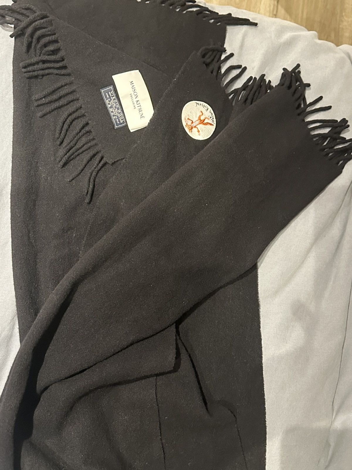 Maison Kitsune Maison kitsune pure wool scarf super long Size ONE SIZE - 3 Thumbnail