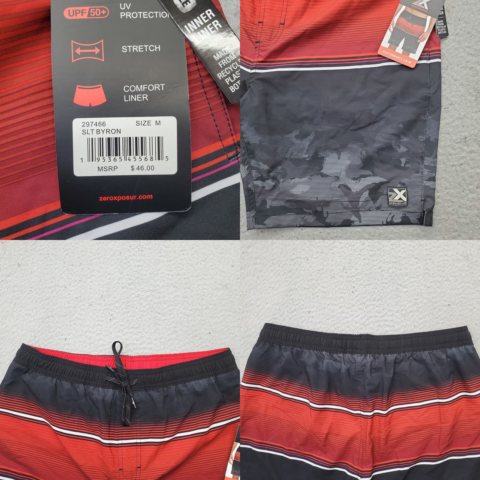 ZeroXposur ZeroXposur Board Shorts Mens M Multi Lined Camo Striped Performance Water Polo Size US M / EU 48-50 / 2 - 8 Thumbnail