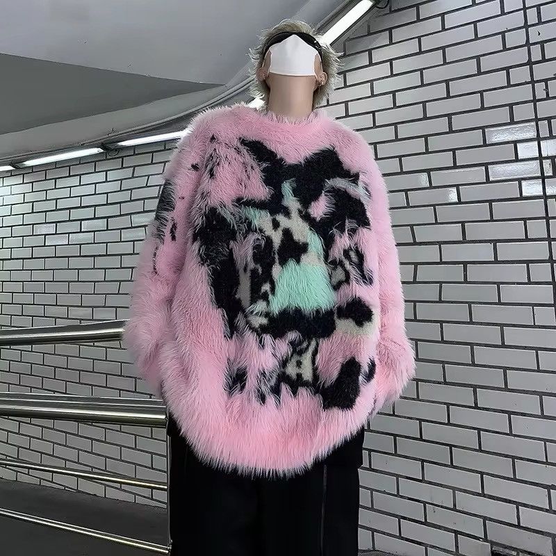 Japanese Brand Streetwear Design Graffiti Pink Sweater Pullover Size US M / EU 48-50 / 2 - 6 Thumbnail