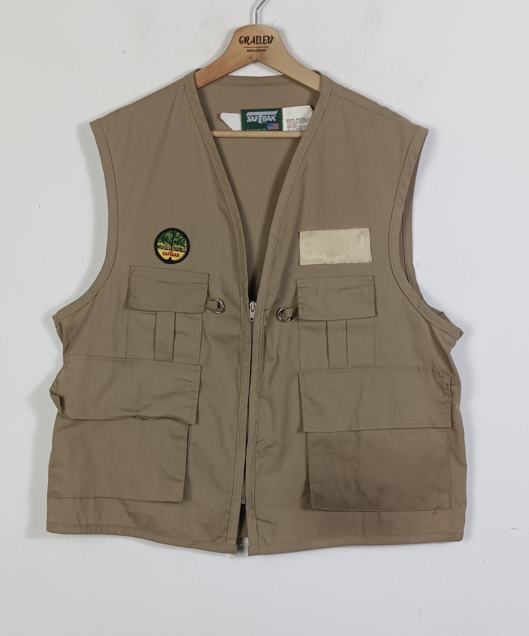 Vintage🔥 Woods Goods Saftbak Tactical Pocket Fishing Vest