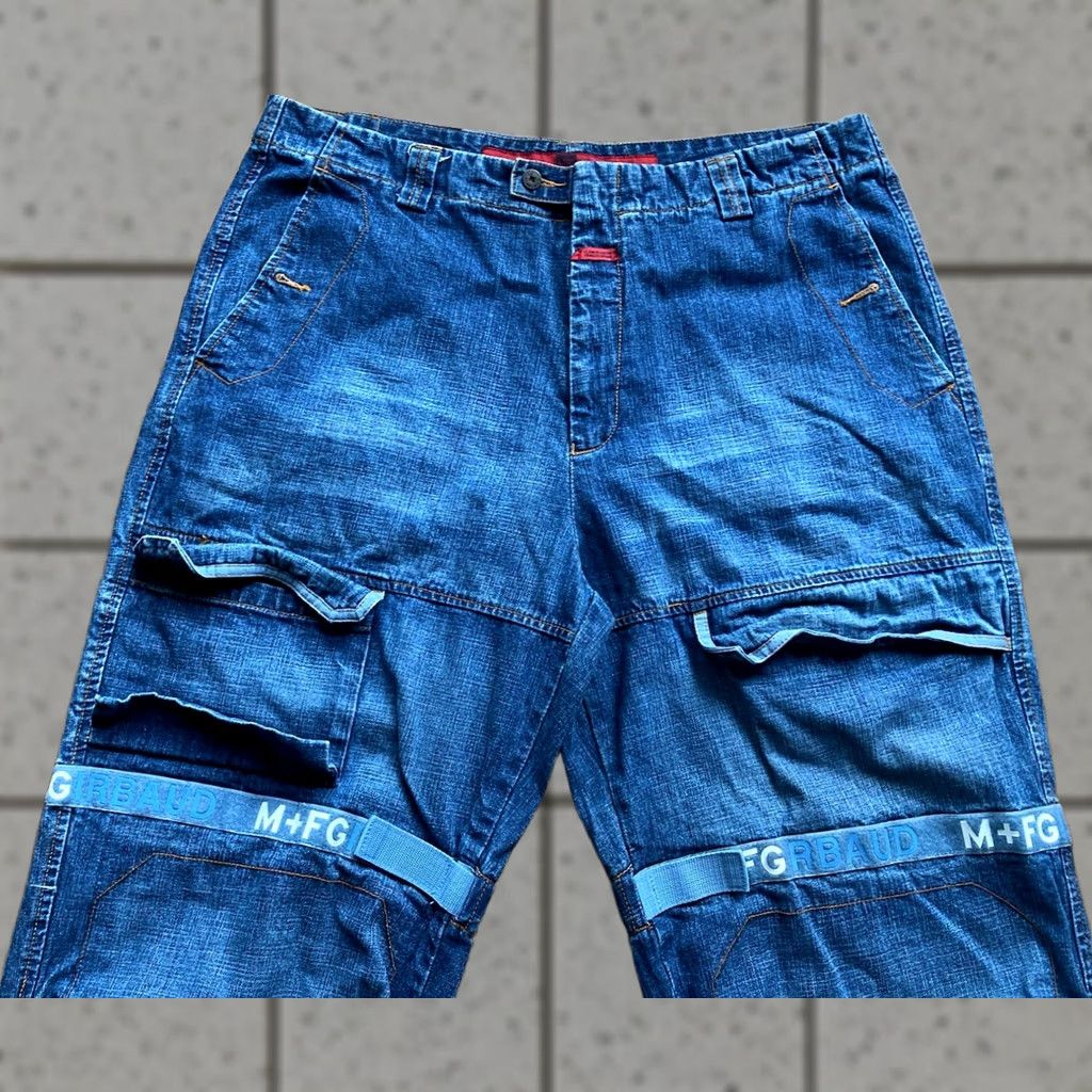 Vintage VINTAGE Marithe Francois Girbaud Jeans Mens 42x33 Baggy Shuttle Tape VTG Y2K Cargo Blue Denim Wide-Leg Pockets 90s Mens Size US 42 / EU 58 - 1 Thumbnail