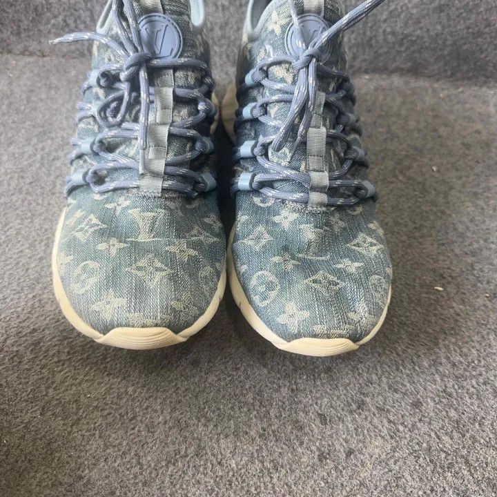 Louis Vuitton Louis Vuitton Fastlane Denim Sneakers in Navy Blue -2508 Size US 8 / EU 41 - 7 Thumbnail