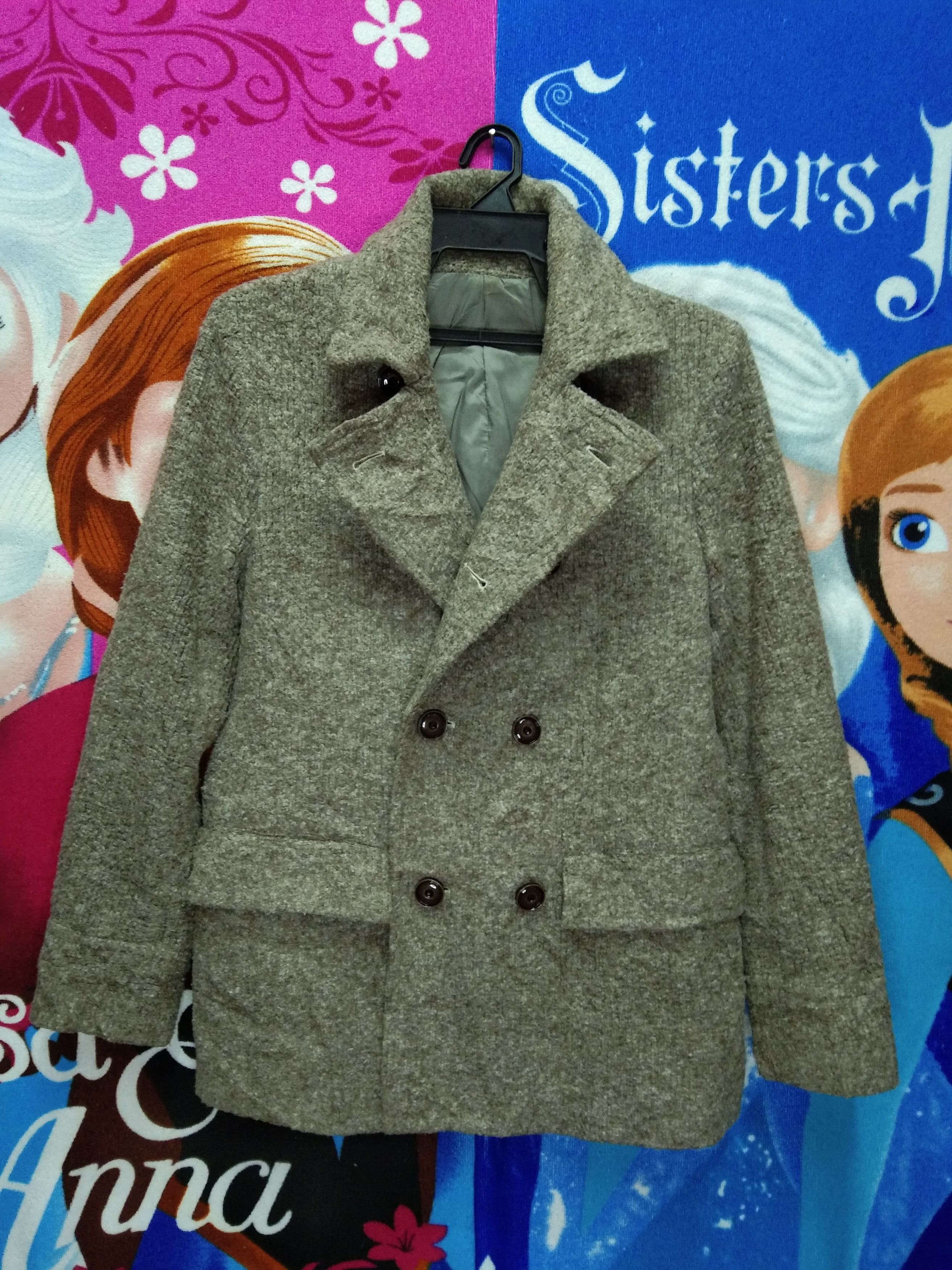 Comme Ca Ism × Japanese Brand × Vintage COMME CA ISM DOUBLE-BREASTED KNITTED COAT Size US S / EU 44-46 / 1 - 3 Thumbnail