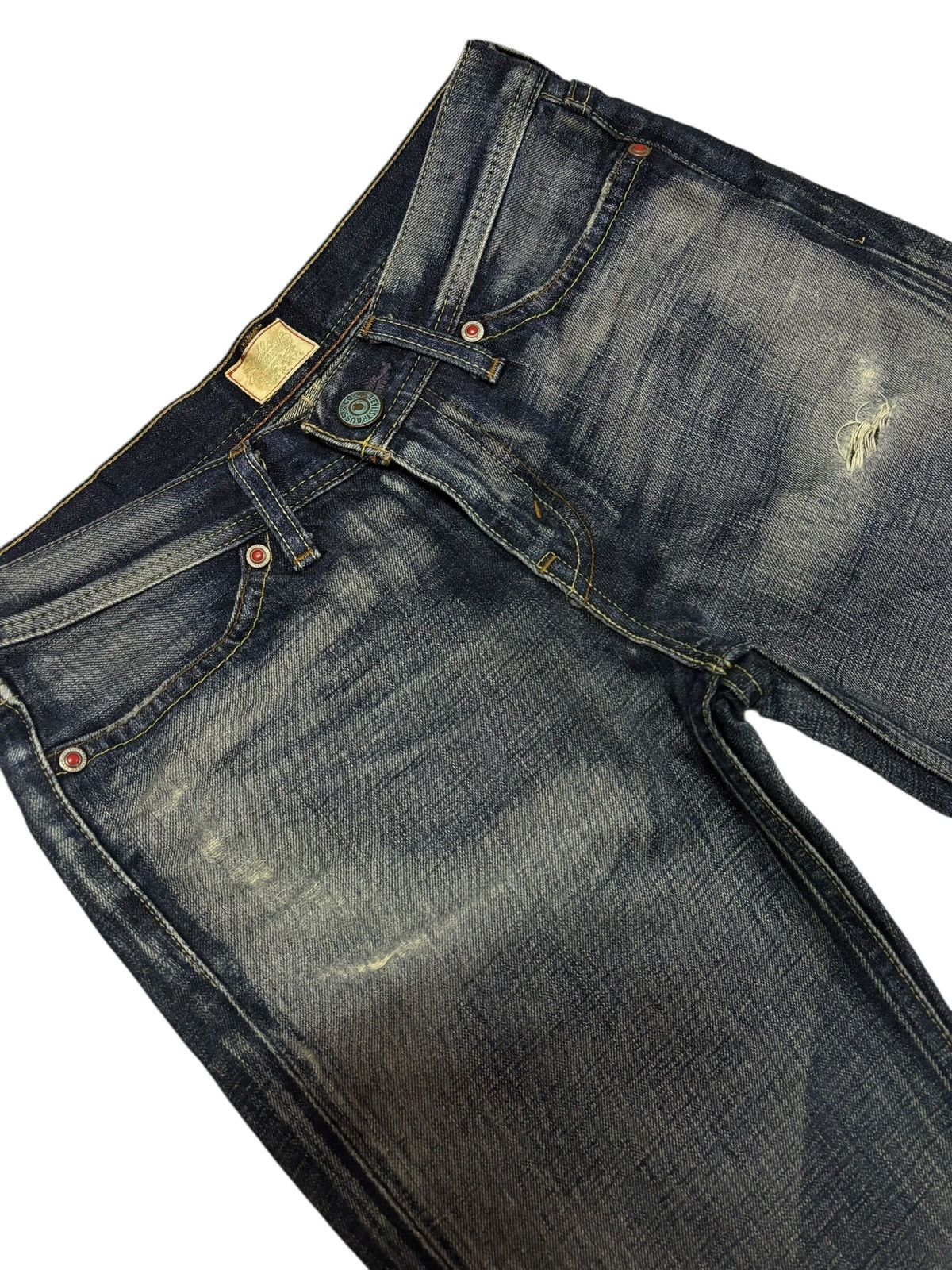 Levi's Vtg 90s Levis Japan 326 Flared Distressed Jeans Size 28" / US 6 / IT 42 - 5 Thumbnail