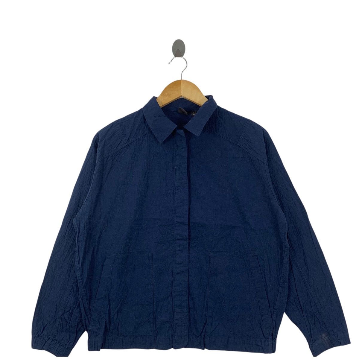 Uniqlo UNIQLO x HANA TAJIMA Collection Pure Indigo Cotton Blouse Size S / US 4 / IT 40 - 5 Thumbnail