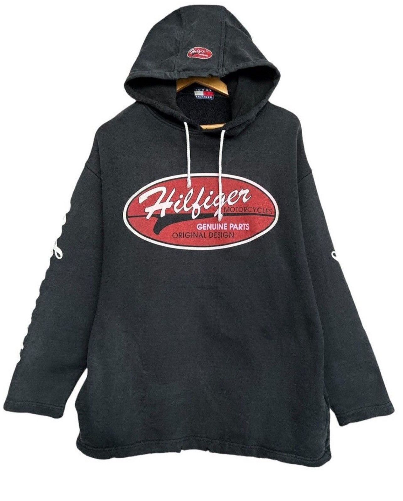 Tommy Hilfiger × Vintage Vintage 90s Tommy Hilfiger Sun Faded Distressed Hoodie Size US M / EU 48-50 / 2 - 1 Thumbnail