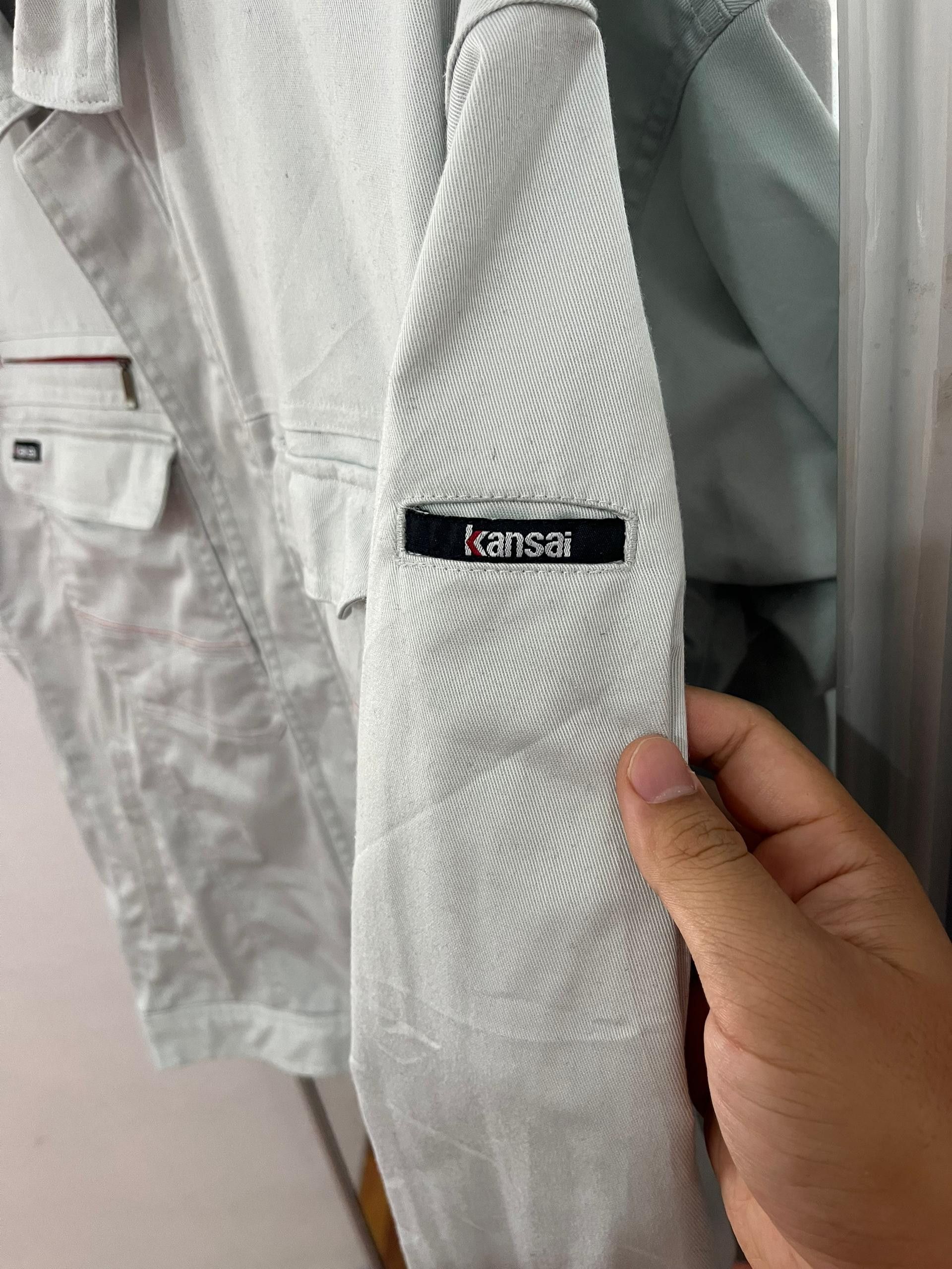 Kansai Yamamoto Kansai Yamamoto Light Grey Utility Work Jacket Size US L / EU 52-54 / 3 - 7 Thumbnail