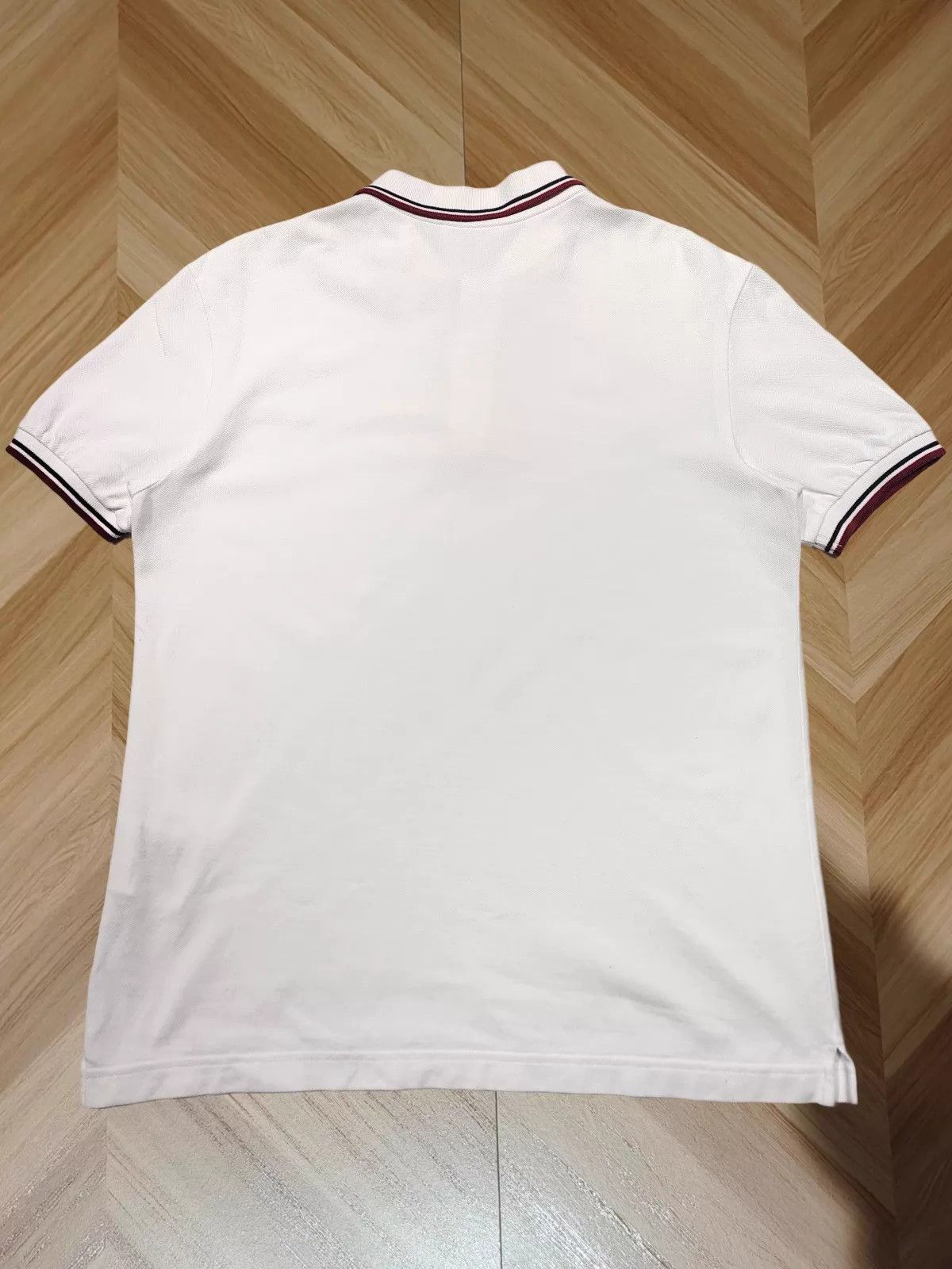 Prada Prada White Polo Red/Blue Striped Collar Small Chest Logo S Size US S / EU 44-46 / 1 - 2 Thumbnail