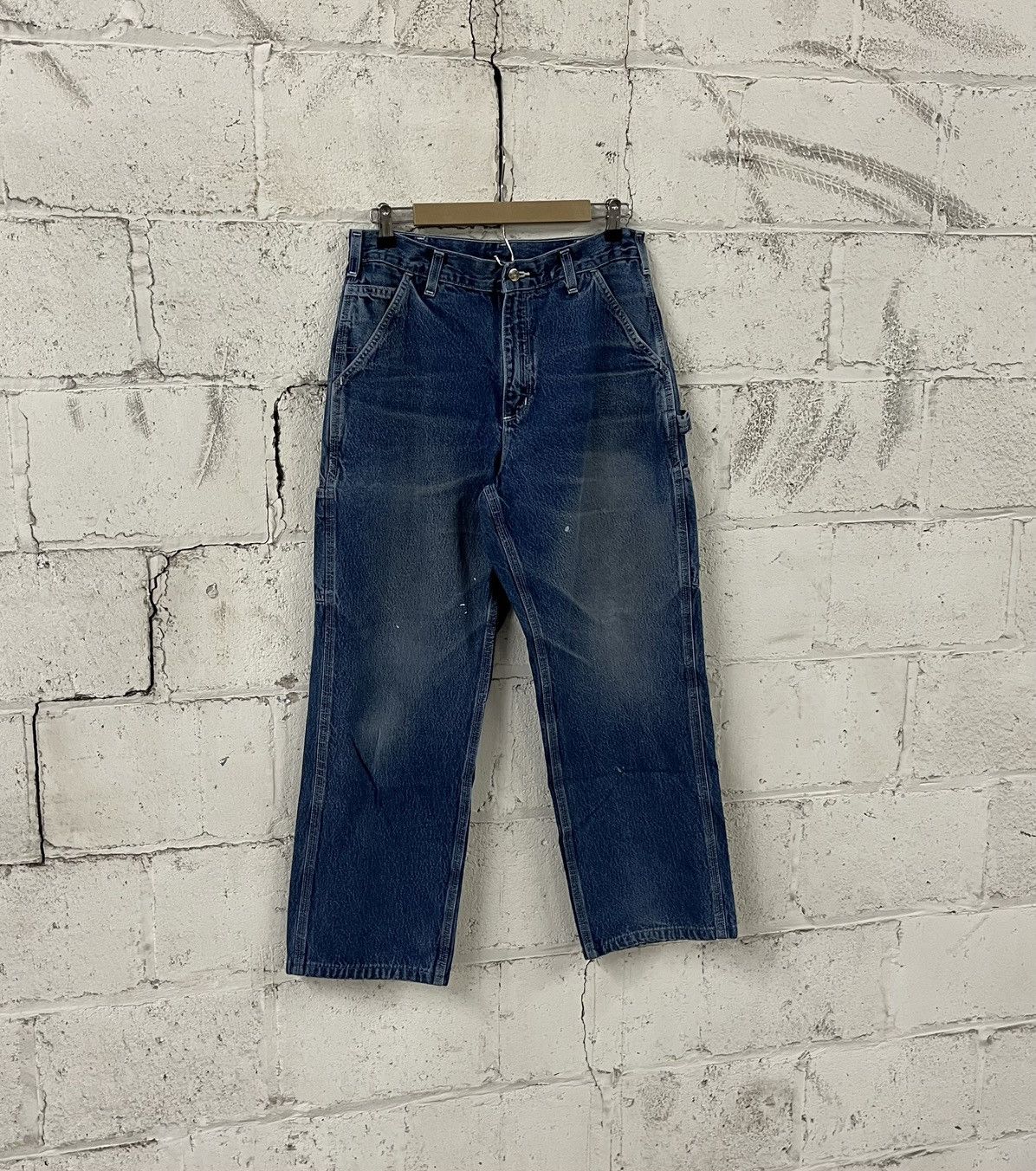 Carhartt Carhartt carpanter cargo denim pants baggy faded workwear Size US 30 / EU 46 - 7 Thumbnail