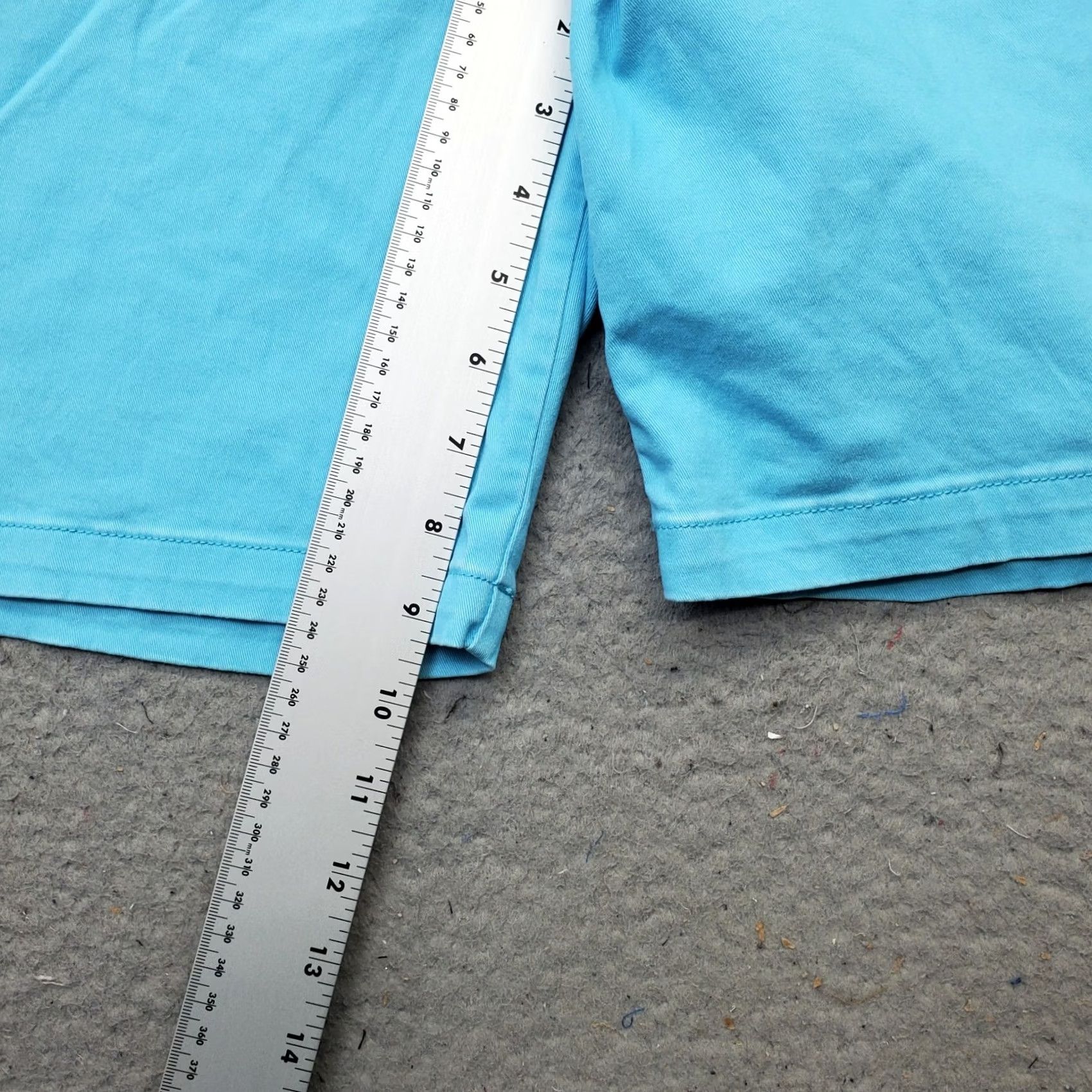 Izod IZOD Mens 40 Blue Saltwater Chino Shorts Cotton Stretch Slash Pocket 9.5" Inseam Size US 40 / EU 56 - 4 Thumbnail