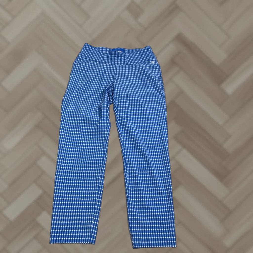 Lilly Pulitzer Lilly Pulitzer Luxletic Pants Women 4 Blue Check Pullon Ankle Casual Blue 4 Womens Pants Ankle Casual Lilly Pulitzer Luxletic Ladies Pants 90s? Size 27" / US 4 / IT 40 - 1 Thumbnail