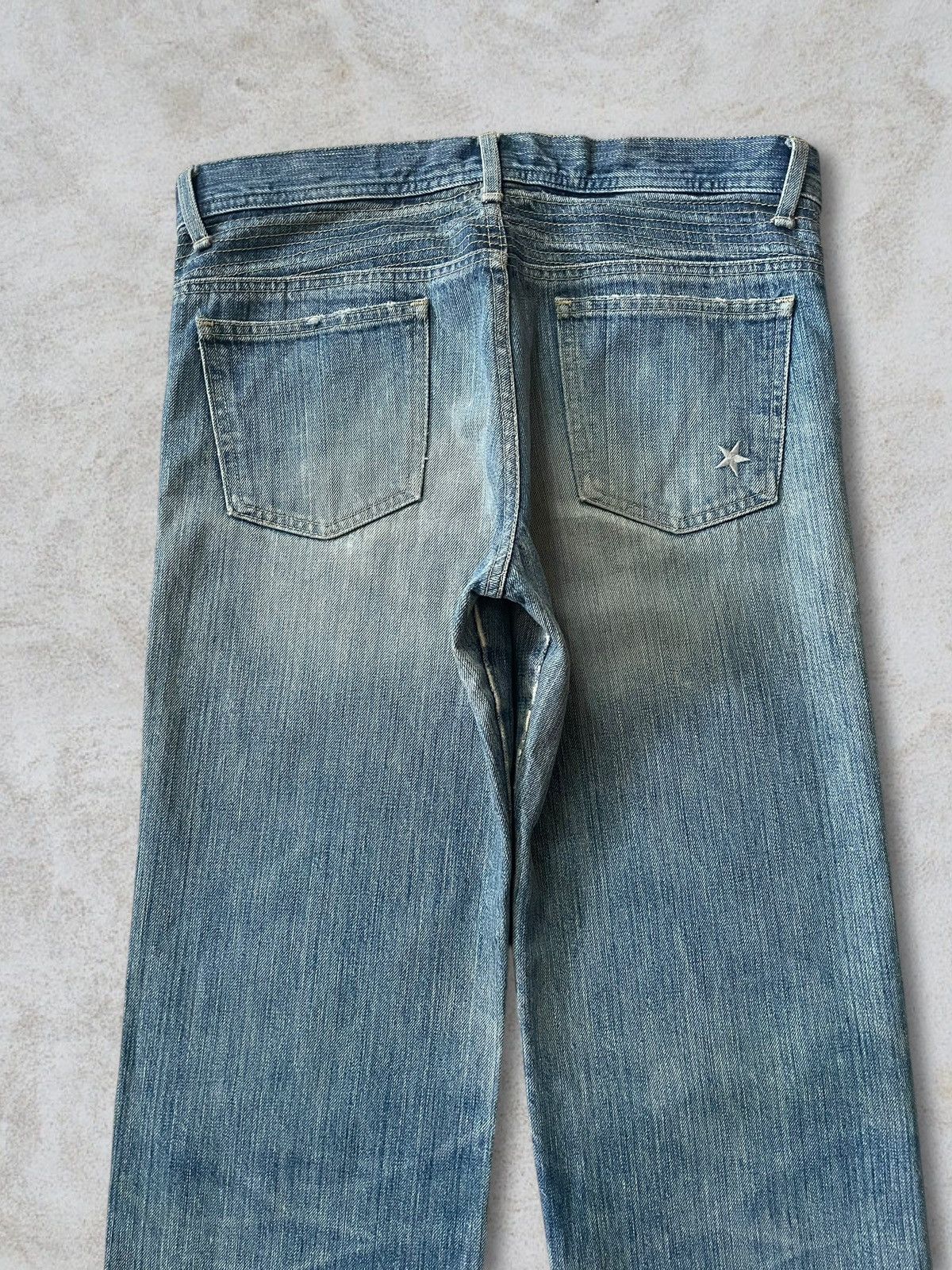 Japan Blue Vintage Japanese KBF Washed Distressed Embroidery Star Jeans Size US 31 - 5 Thumbnail