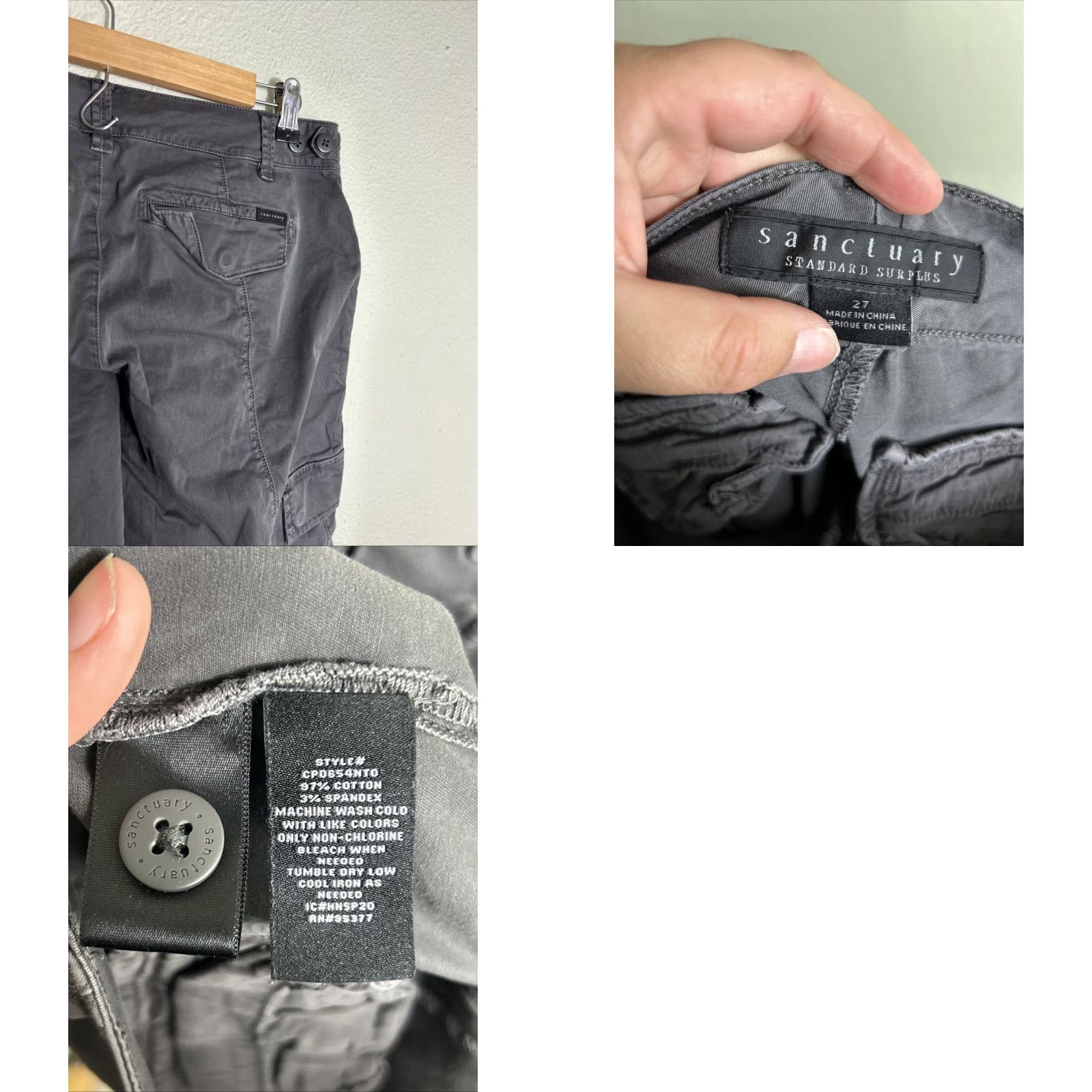 Sanctuary Sanctuary Gray Cargo Standard Surplus Pants Women Size 27 Size 27" / US 4 / IT 40 - 9 Thumbnail