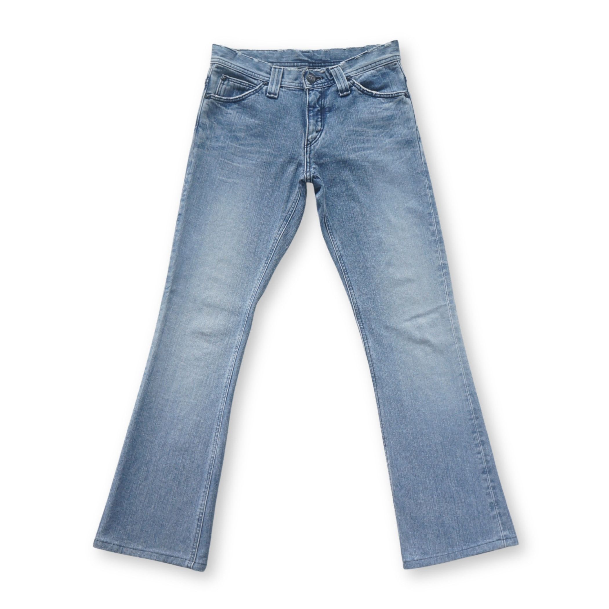 Lee Lee Flare Blue Jeans Made in Japan Size US 27 - 1 Thumbnail