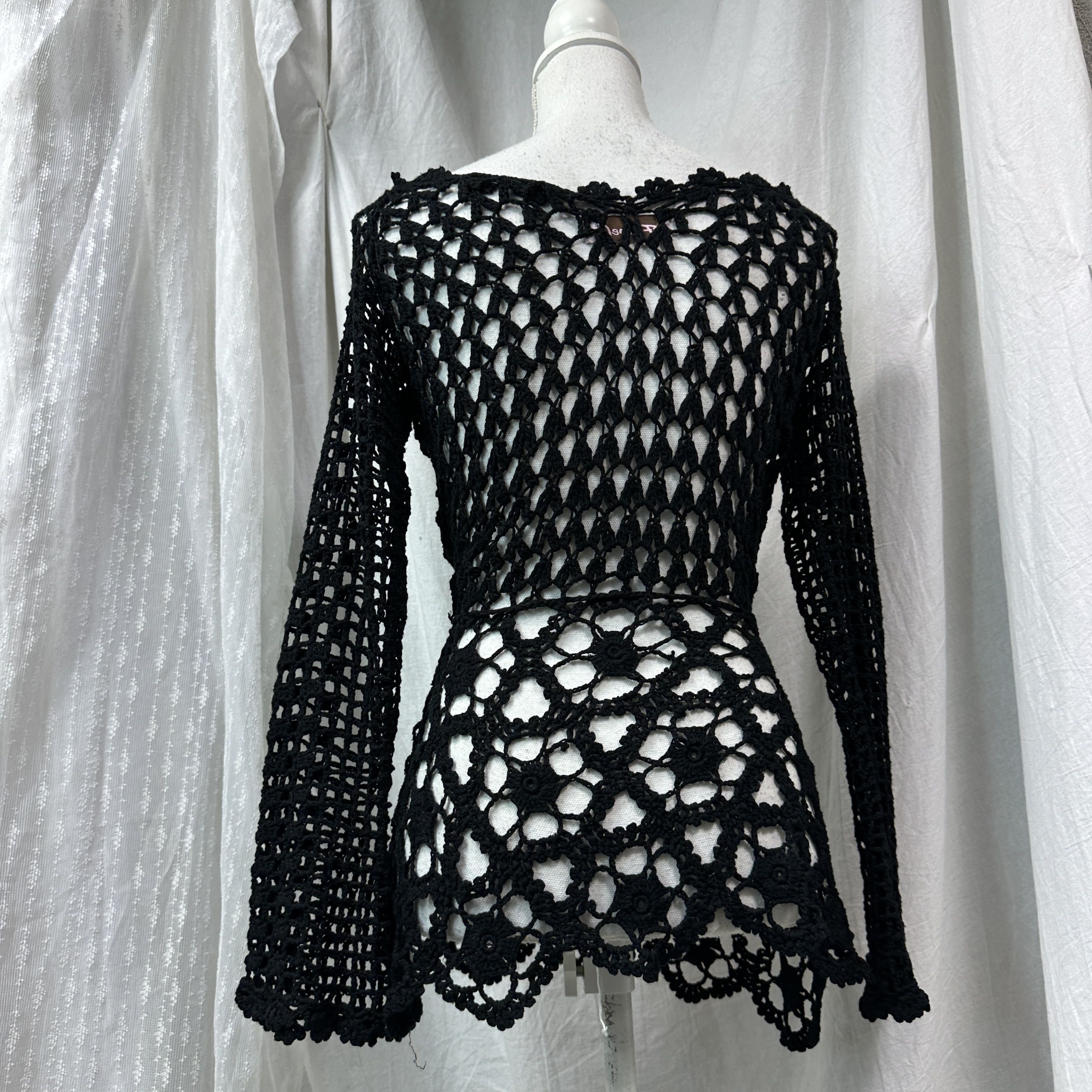Vintage Vintage Avant Garde Fairy Crochet Sweater 00s Size S / US 4 / IT 40 - 3 Thumbnail