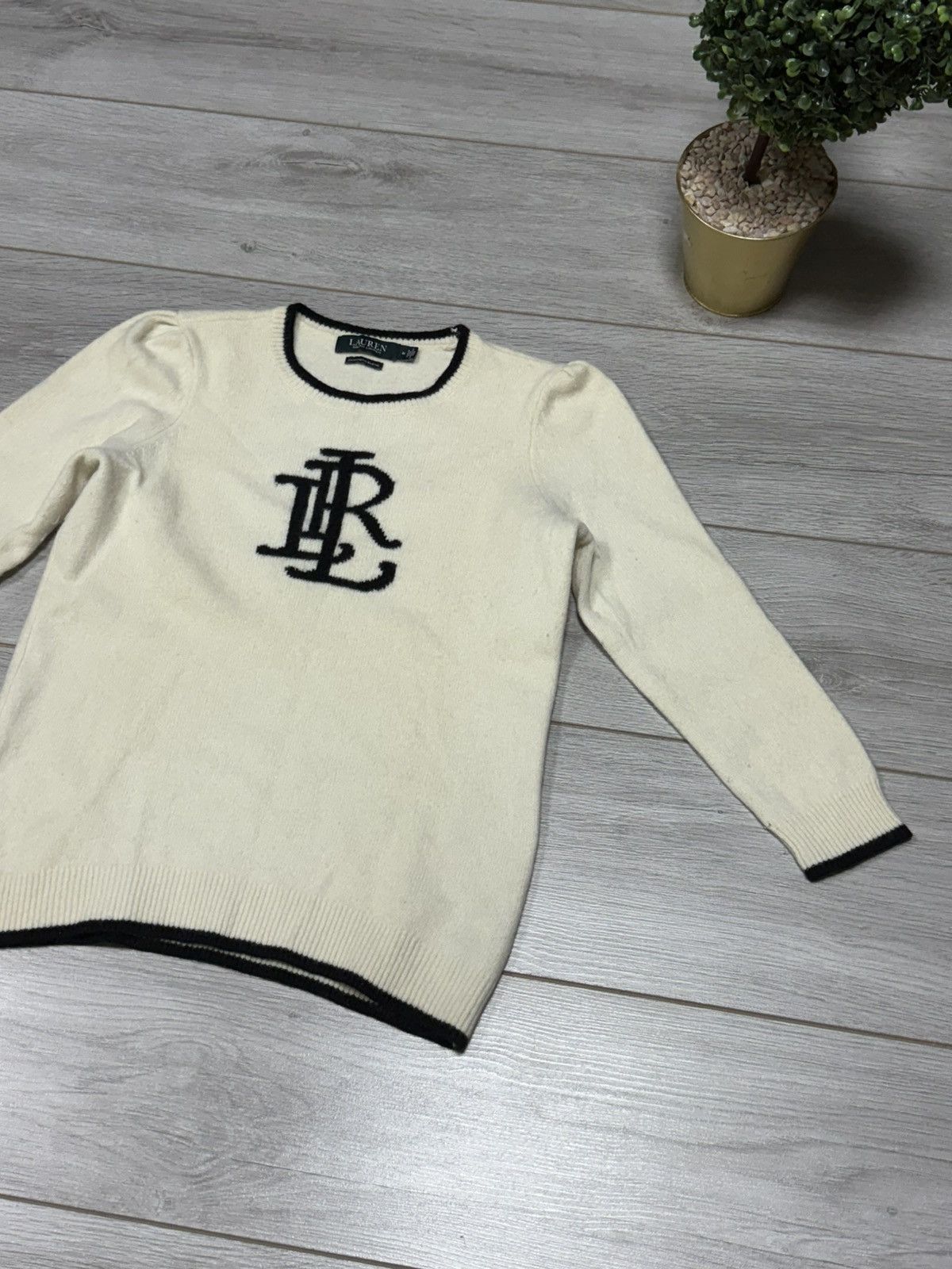 Polo Ralph Lauren POLO RL Ralph Lauren cashmere wool big logo sweater Size M / US 6-8 / IT 42-44 - 4 Thumbnail