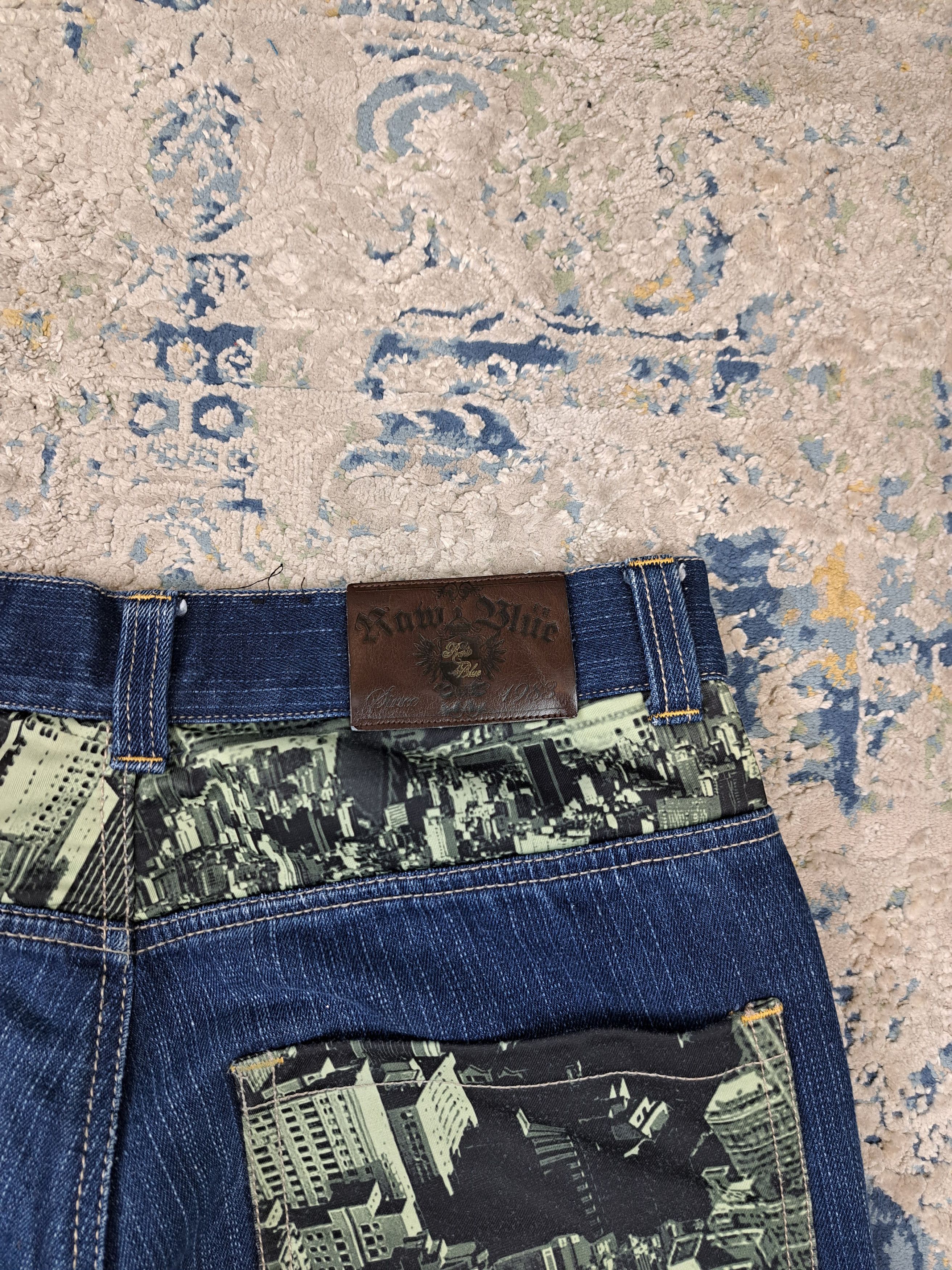 Rap Tees Raw Blue Vintage y2k City Print Baggy Pants Streetwear Size US 30 / EU 46 - 3 Thumbnail