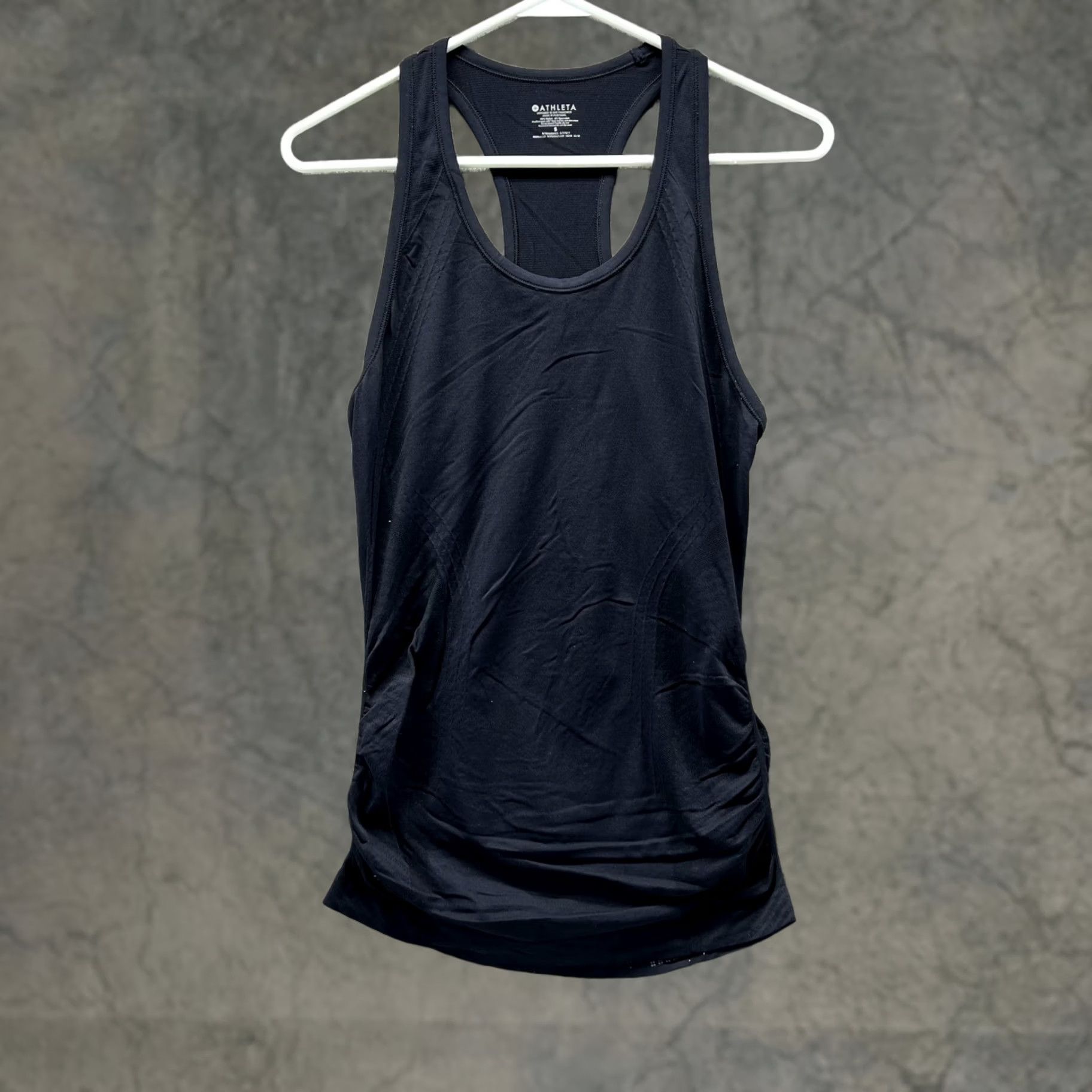 Athleta VINTAGE Athleta Tank Top Womens S Black Racerback Ruched Running Yoga Workout Size S / US 4 / IT 40 - 1 Thumbnail