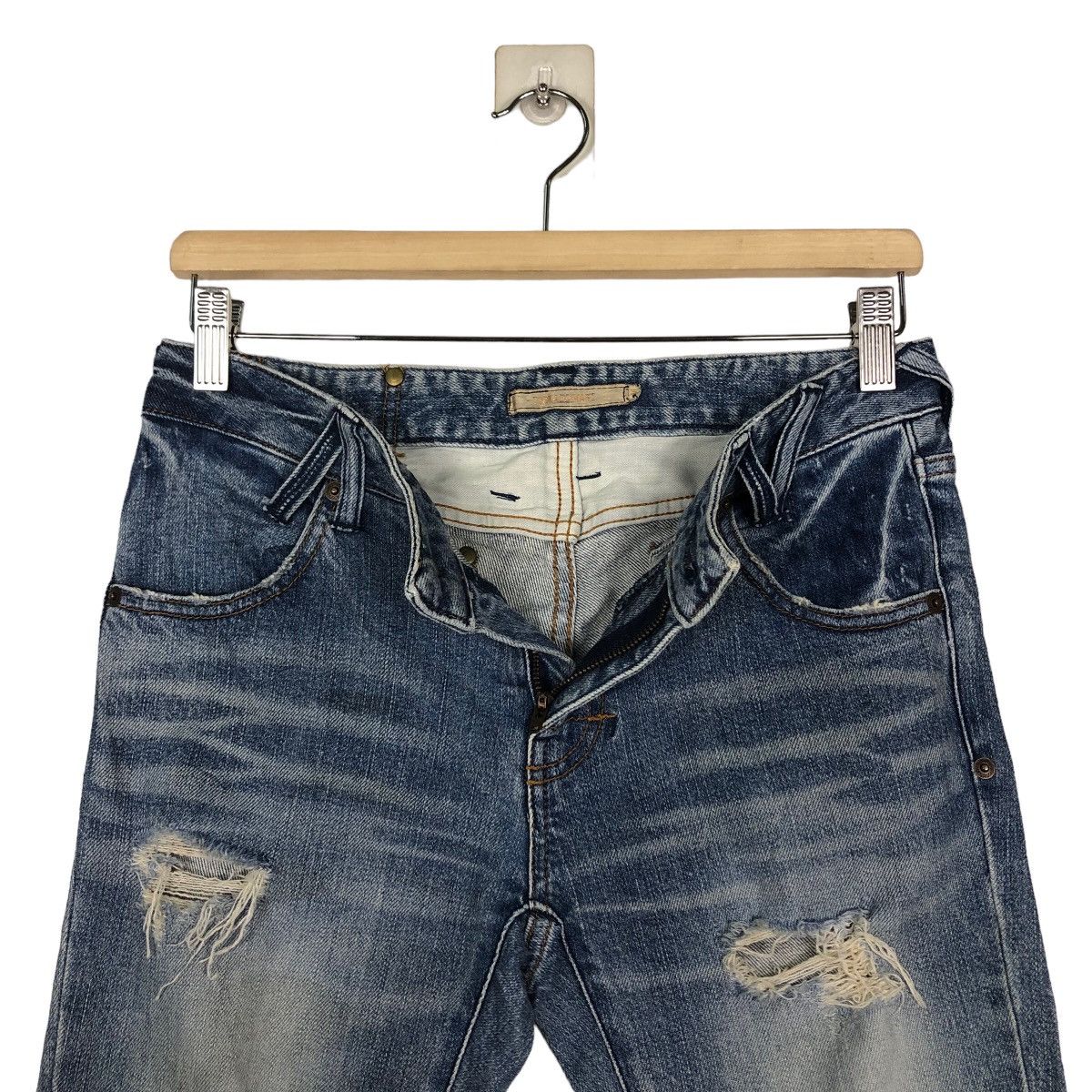 Hysteric Glamour 🔥SKINY CUT FLARE DENIM JEANS TORNADO MART JAPAN MADE Size US 28 / EU 44 - 17 Thumbnail