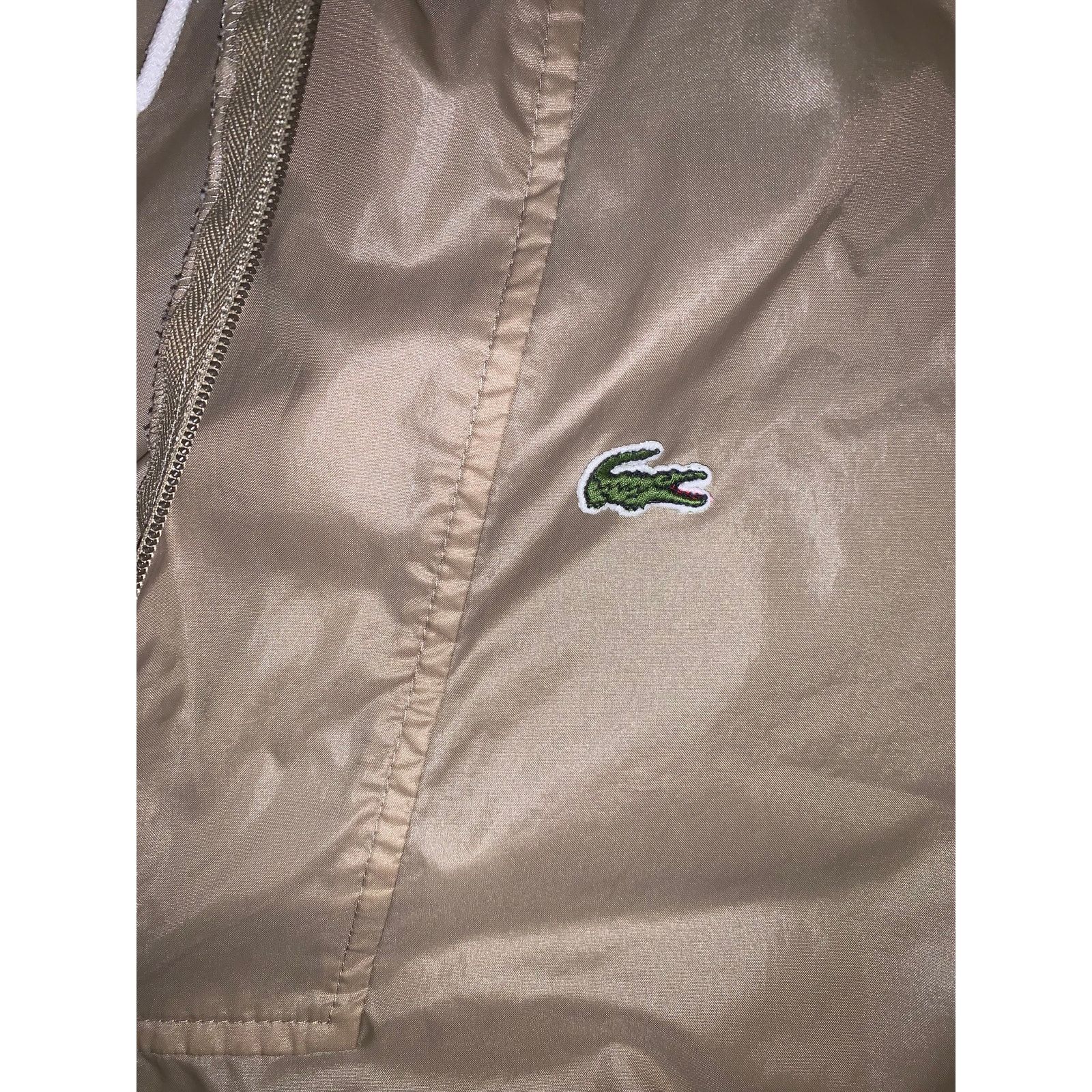 Lacoste × Vintage IZOD Lacoste Windbreaker Jacket Hooded Pullover Beige XL Size US XL / EU 56 / 4 - 4 Thumbnail