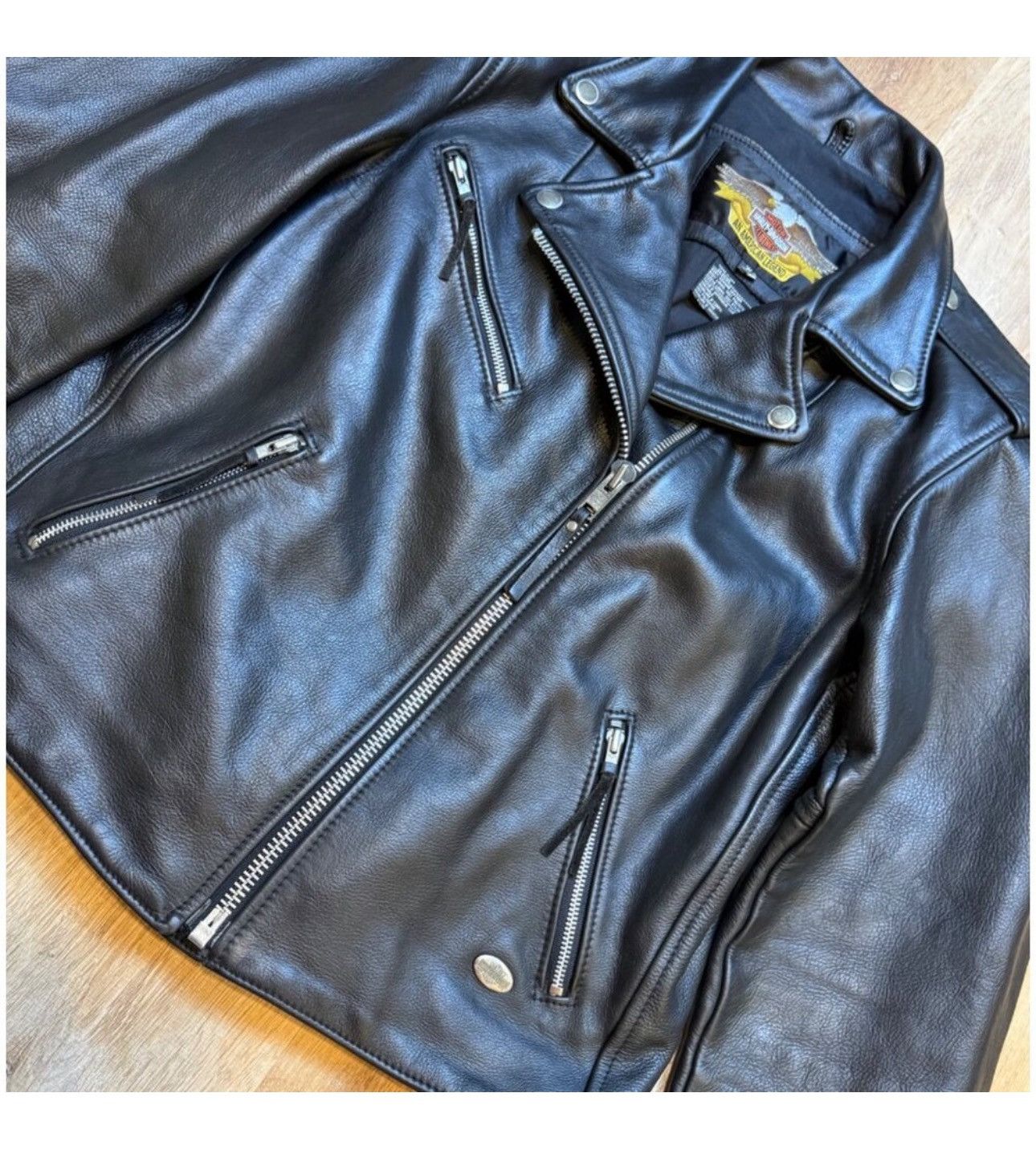 Harley Davidson Vintage Harley Davidson Womens Leather Jacket Size US L / EU 52-54 / 3 - 2 Thumbnail