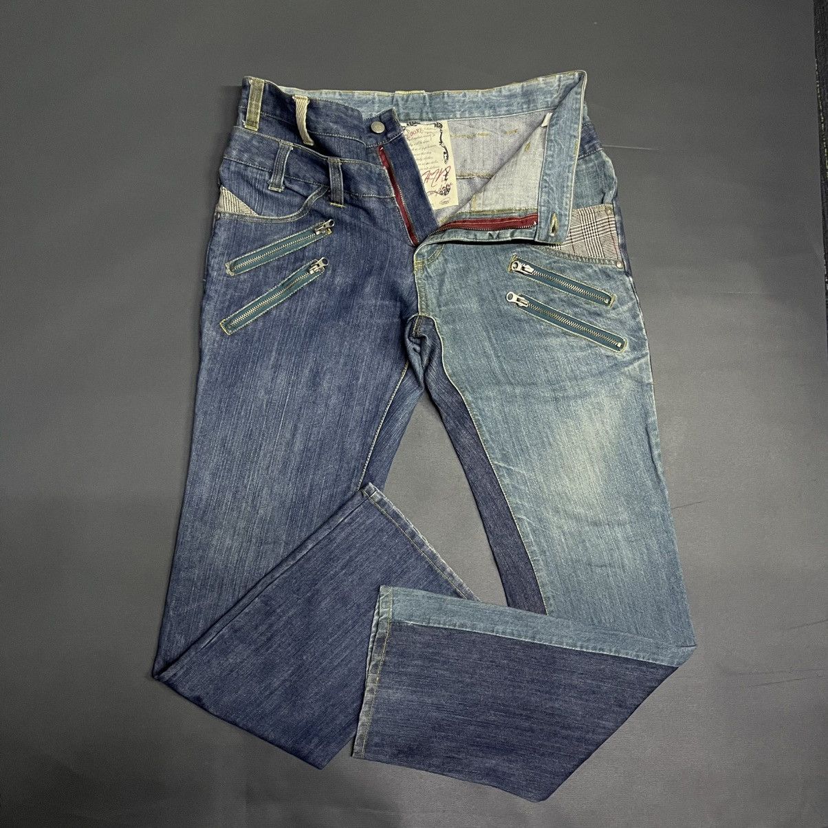 If Six Was Nine × Japanese Brand × Le Grande Bleu (L.G.B.) MANYDOPE IN HEAVEN BLINDEGE DESIGNER JEANS Size US 32 / EU 48 - 2 Thumbnail