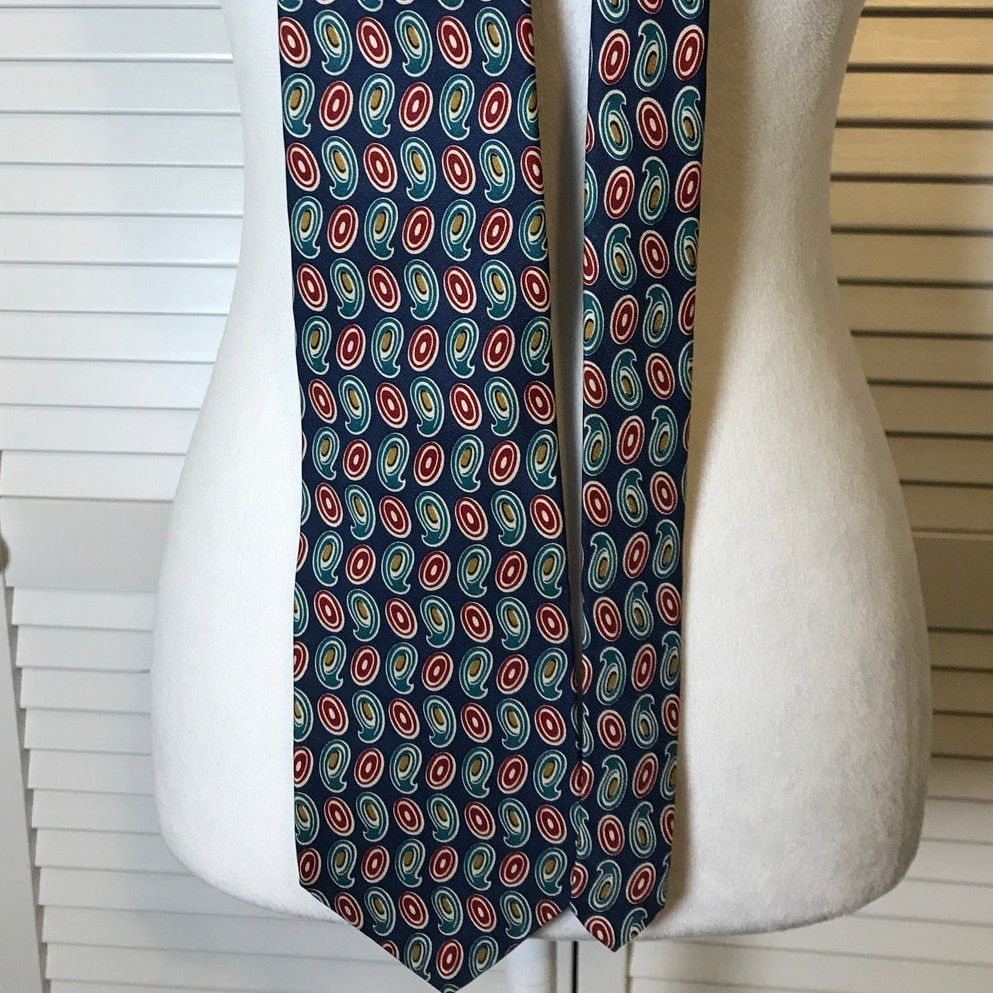 Other Rooster Colorful Geometric Short Wide Mens Necktie Size ONE SIZE - 3 Thumbnail