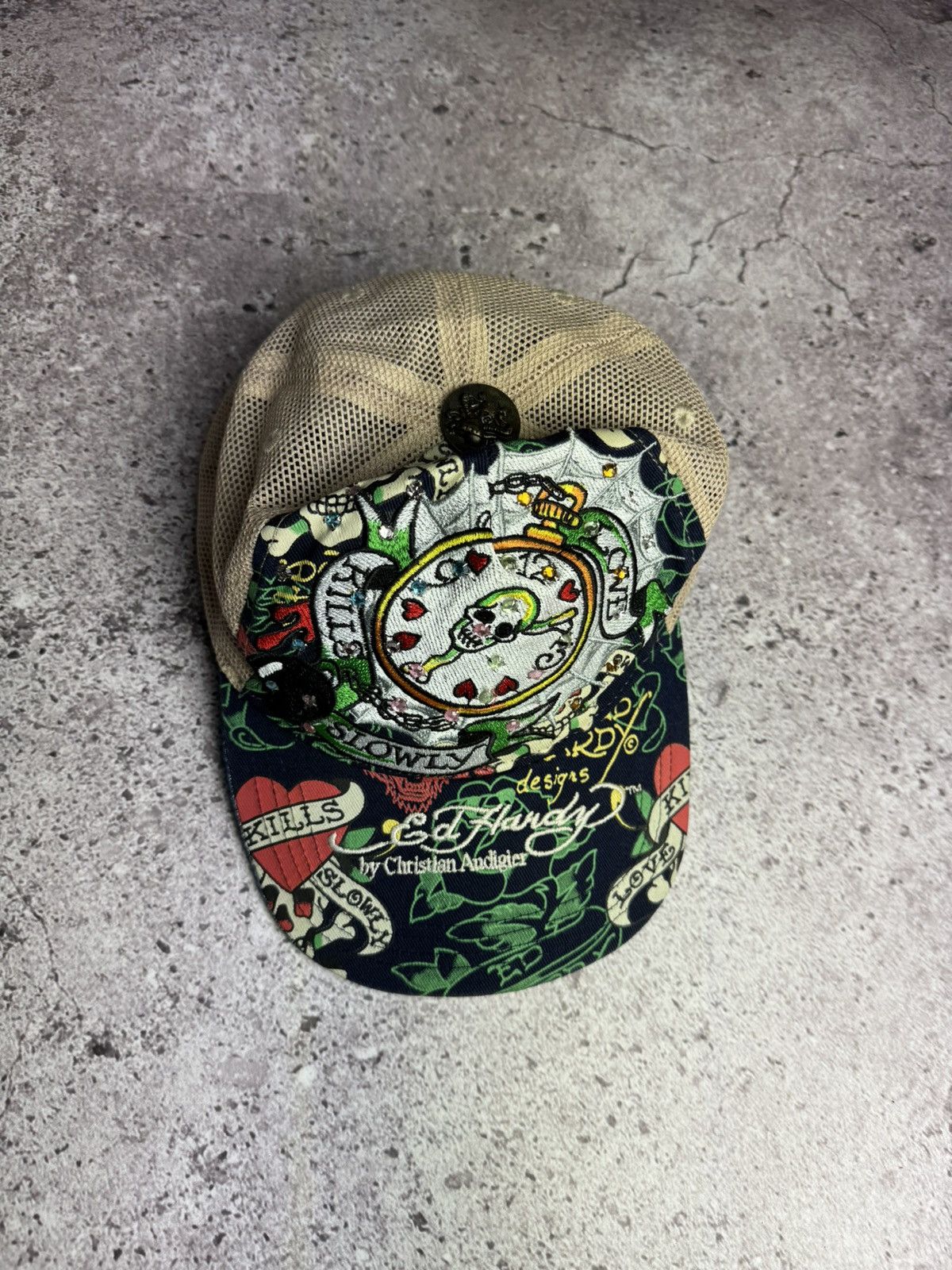 Christian Audigier × Ed Hardy × Vintage Ed Hardy Cap Hat Vintage Men’s Size ONE SIZE - 3 Thumbnail