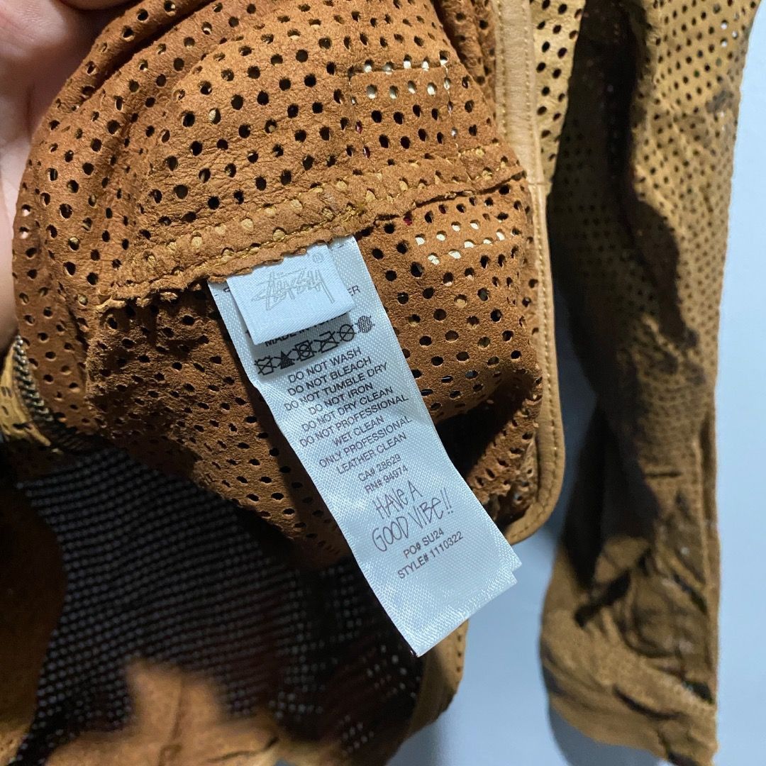 Stussy Stussy Perforated Leather Jacket L Size US L / EU 52-54 / 3 - 8 Thumbnail