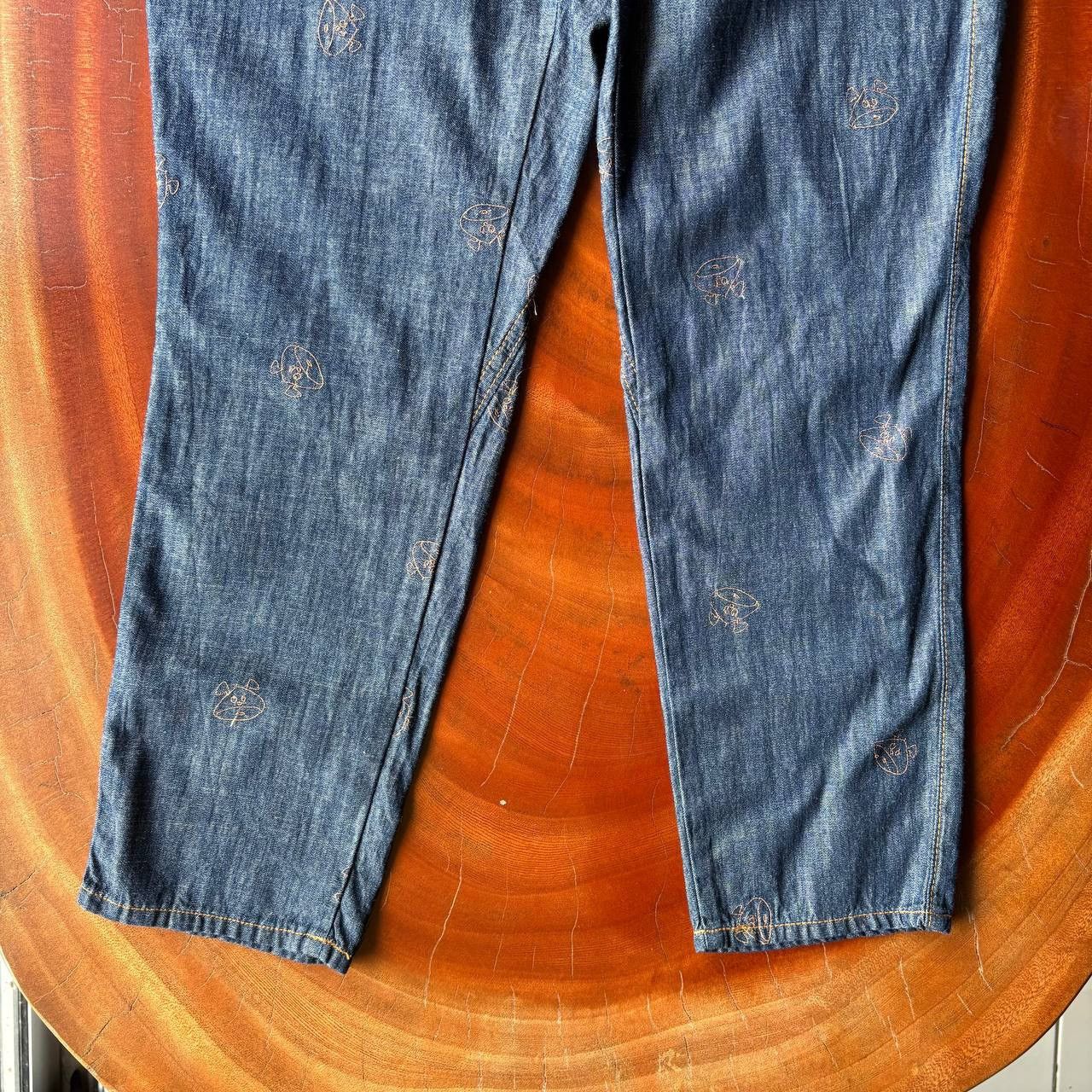 Ne-Net Ne-Net By Issey Miyake Embroidered Indigo Dye Jeans Pants Size US 30 / EU 46 - 5 Thumbnail