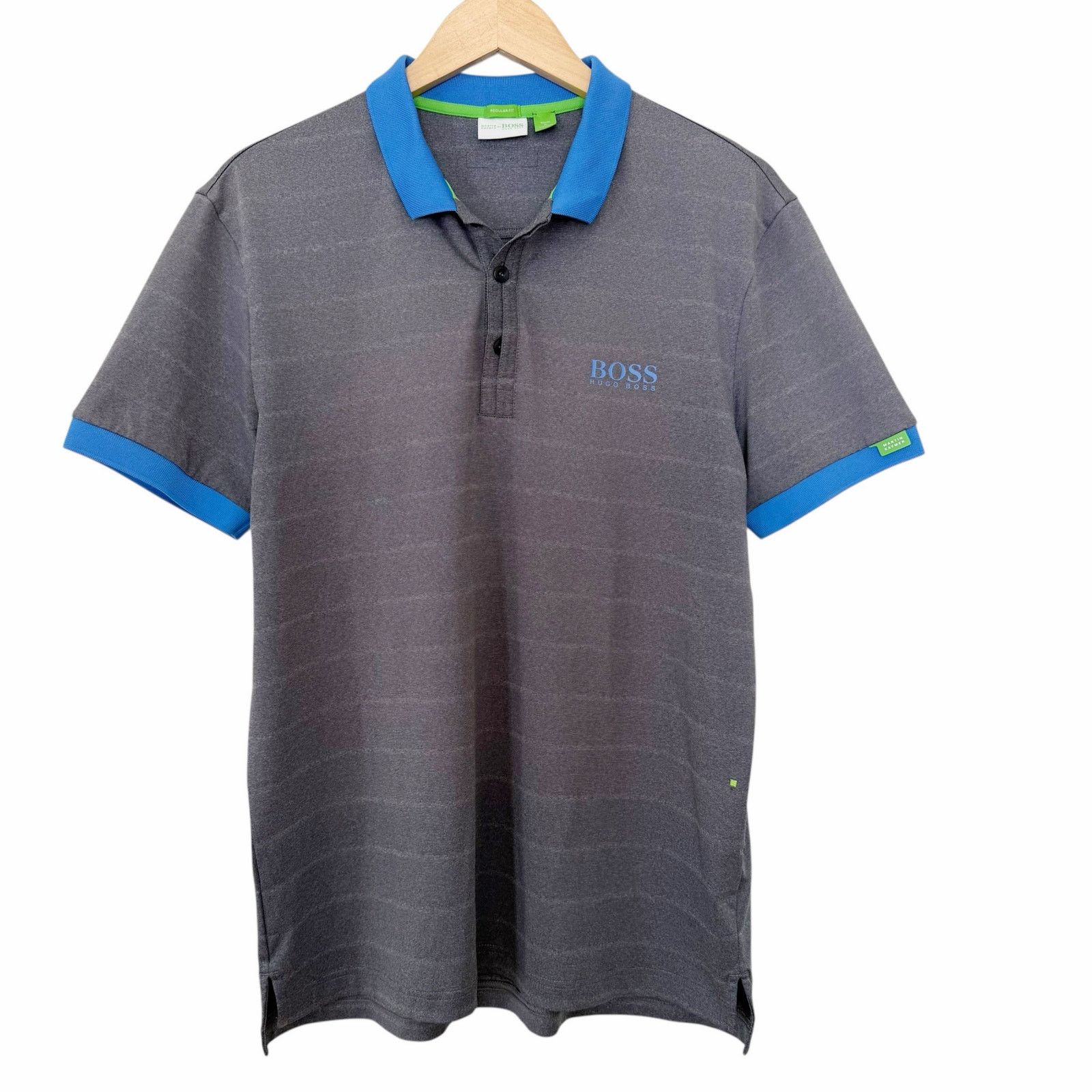 Hugo Boss Martin Kaymer by Hugo Boss Gray Short Sleeve Polo Sz L Size US L / EU 52-54 / 3 - 2 Thumbnail