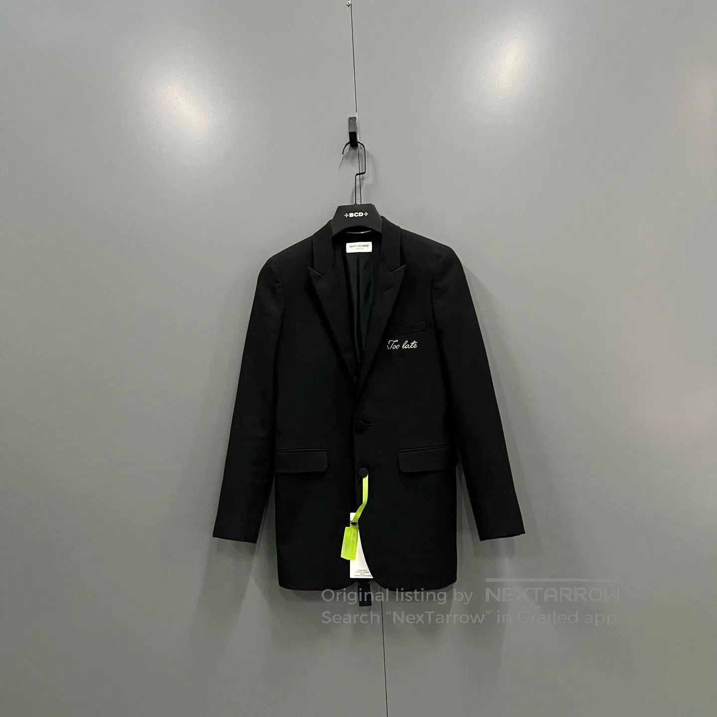 Saint Laurent Paris Saint Laurent Black Embroidered Lapel Blazer. Size US M / EU 48-50 / 2 - 1 Thumbnail
